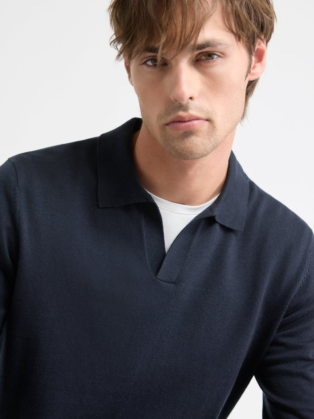 RW&CO Long-Sleeve Sweater with Johnny Collar