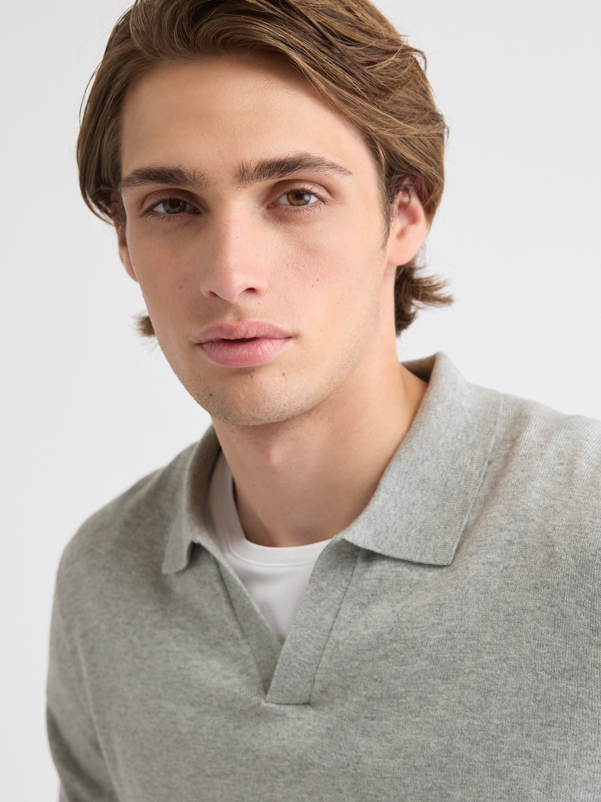 RW&CO Long-Sleeve Sweater with Johnny Collar