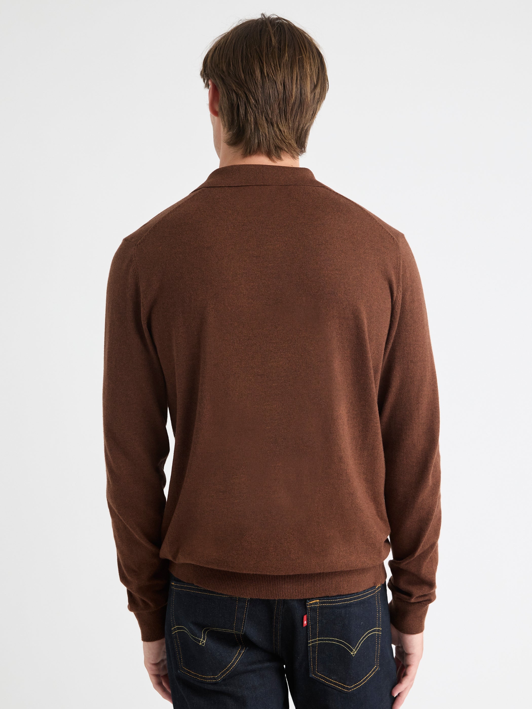 RW&CO Long-Sleeve Sweater with Johnny Collar