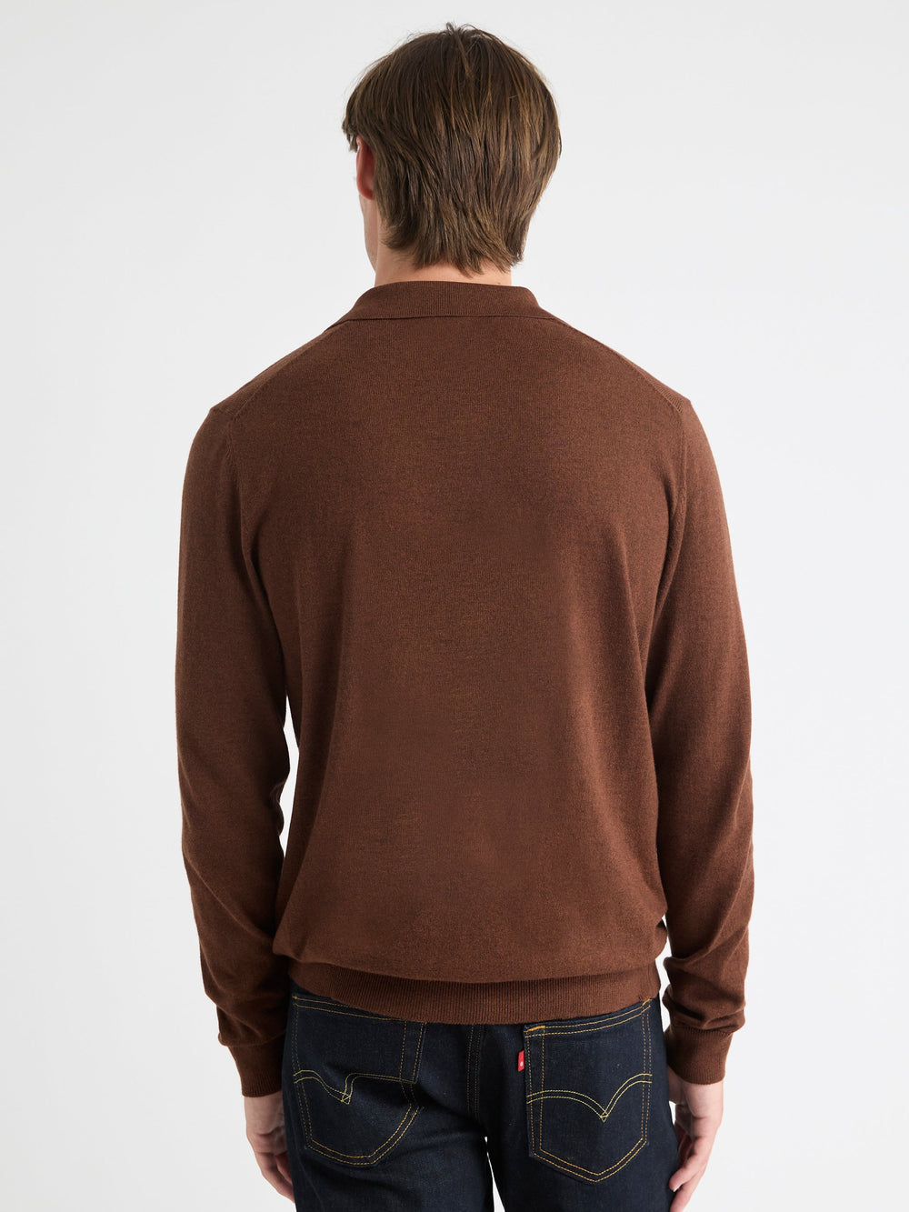 RW&CO Long-Sleeve Sweater with Johnny Collar