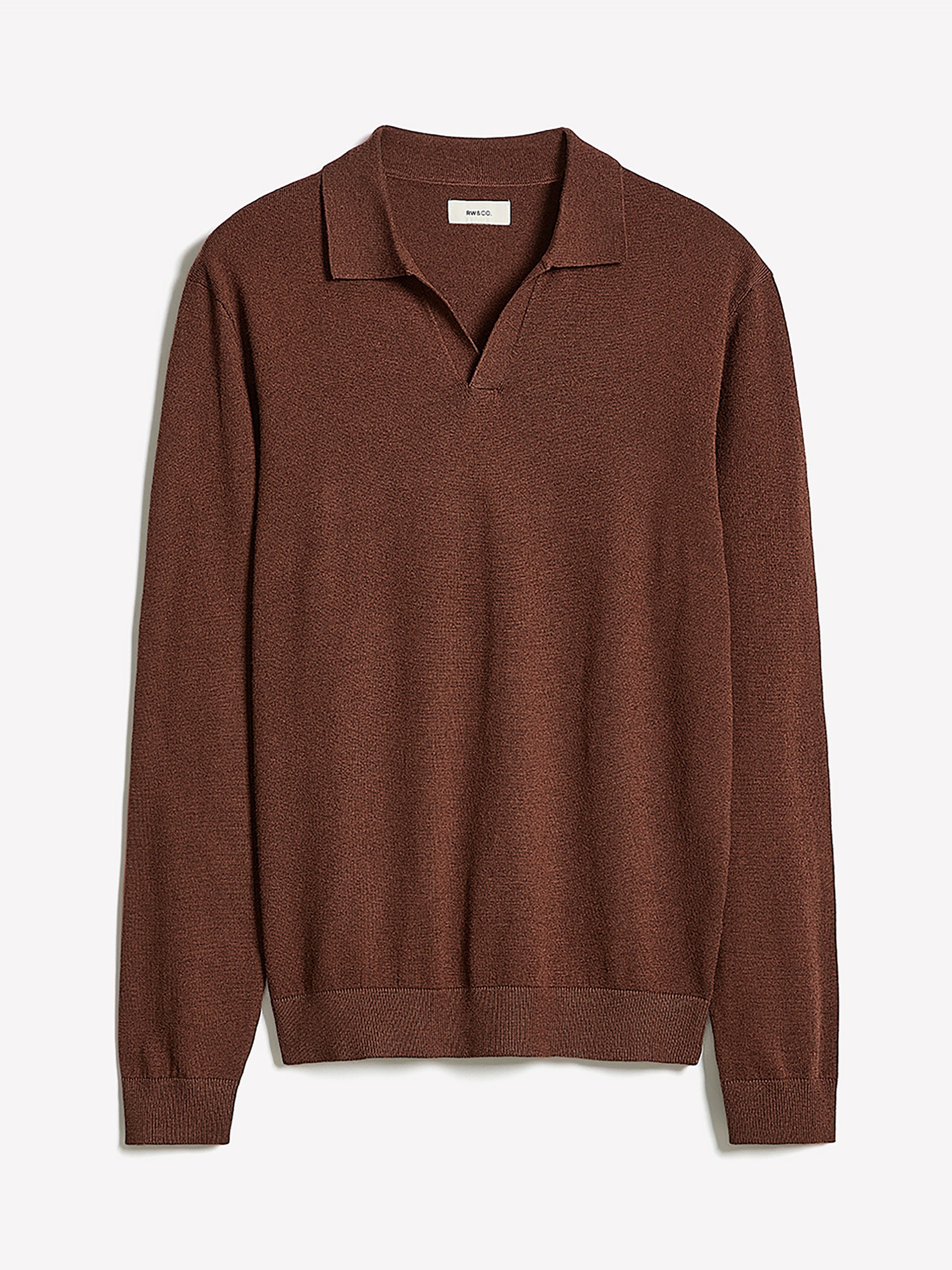 RW&CO Long-Sleeve Sweater with Johnny Collar