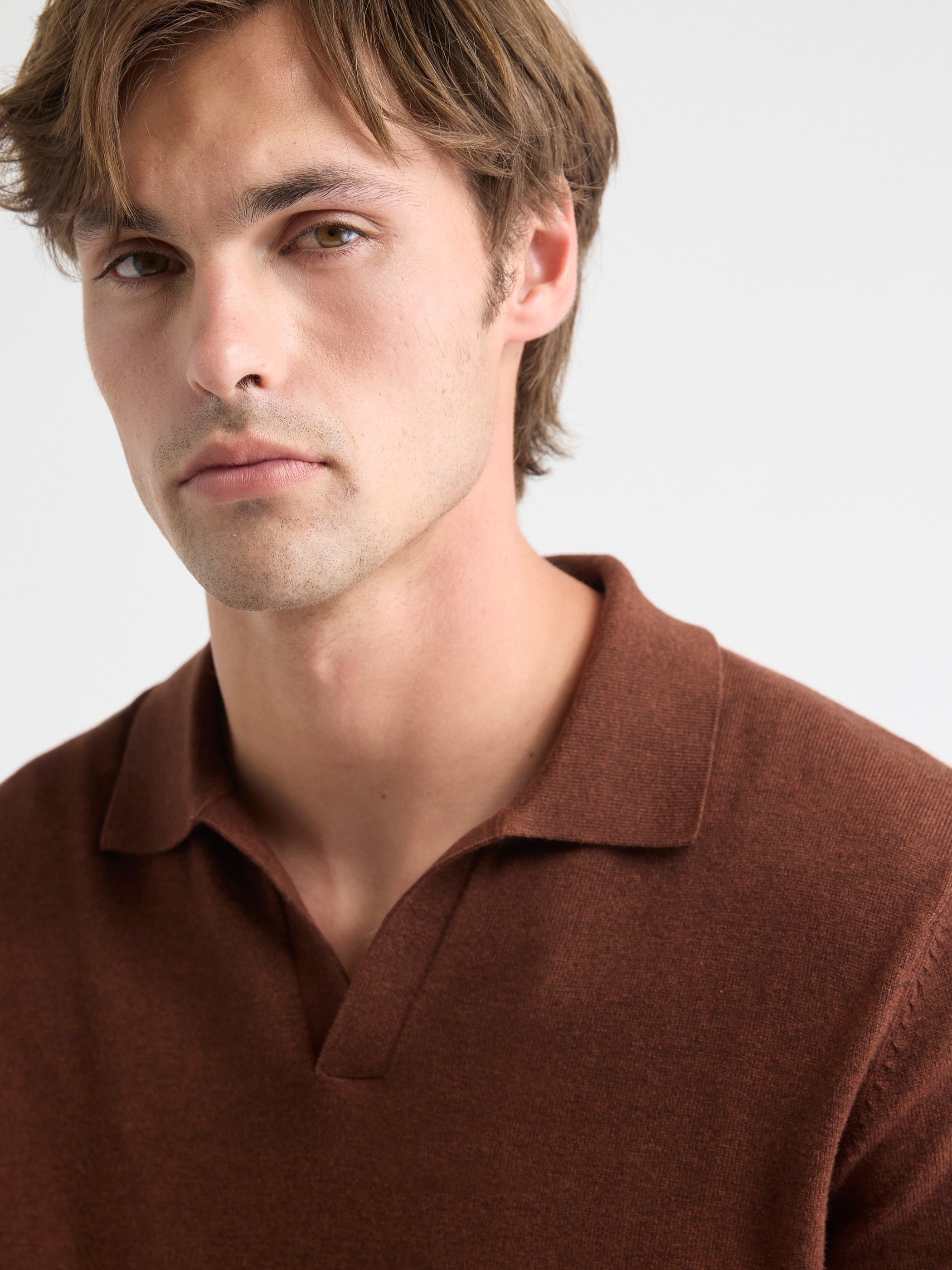RW&CO Long-Sleeve Sweater with Johnny Collar