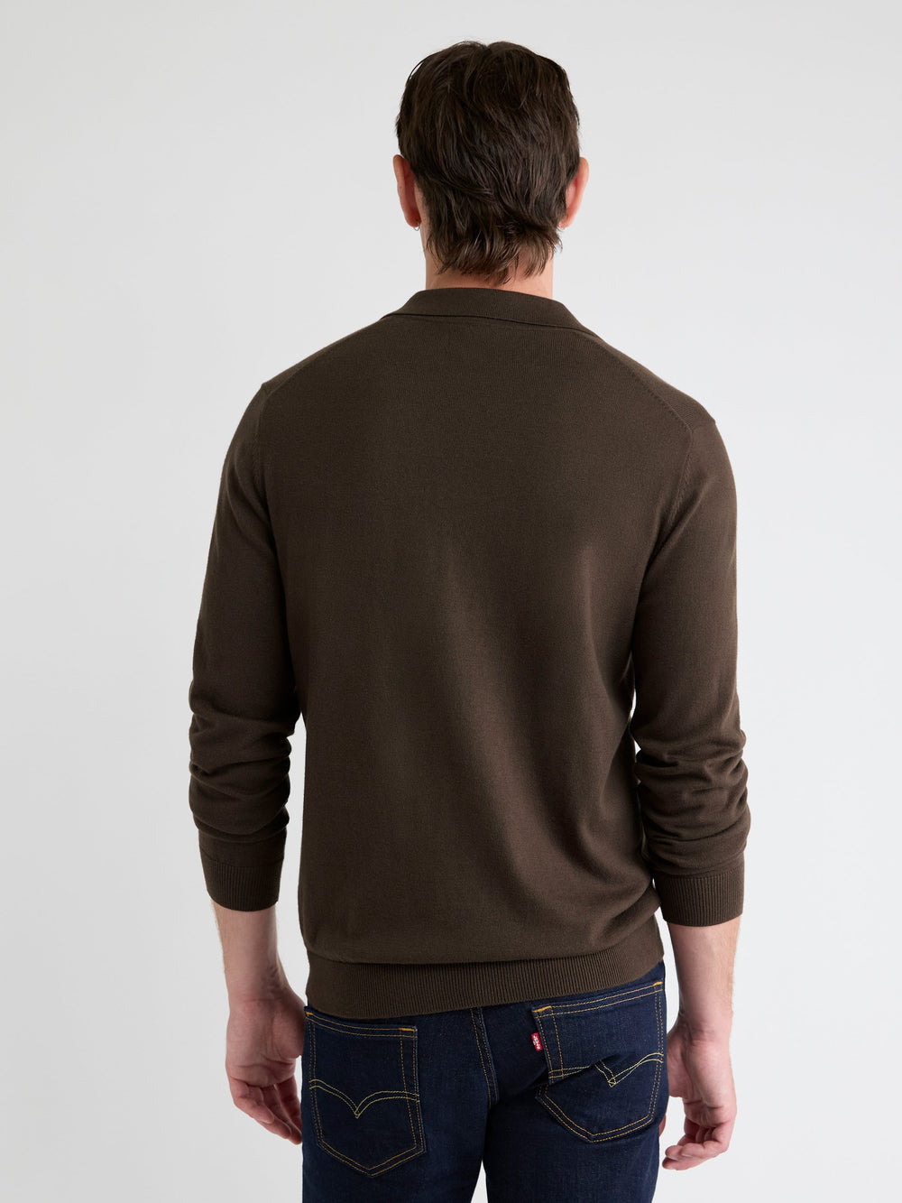 RW&CO Long-Sleeve Sweater with Johnny Collar