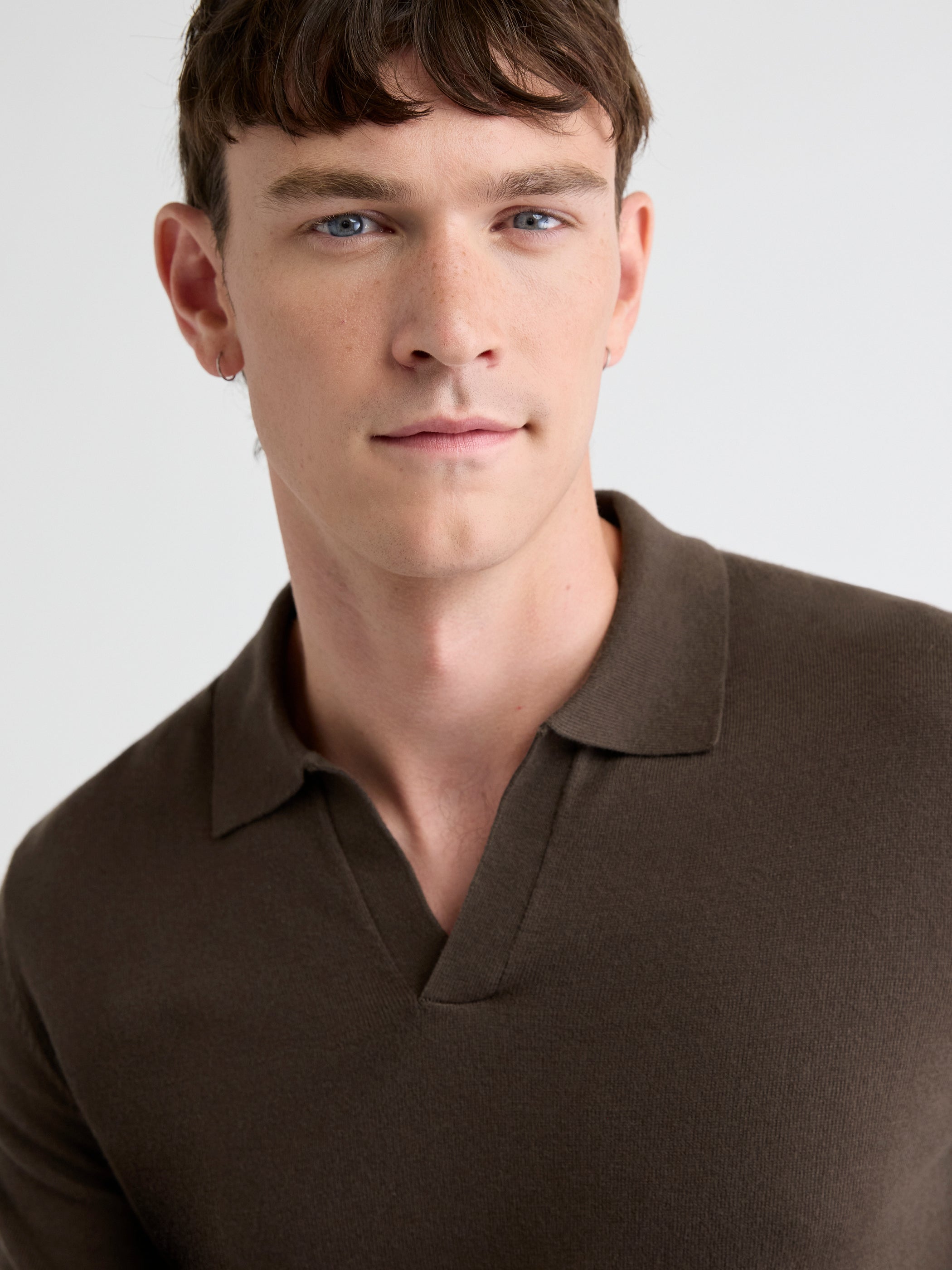 RW&CO Long-Sleeve Sweater with Johnny Collar
