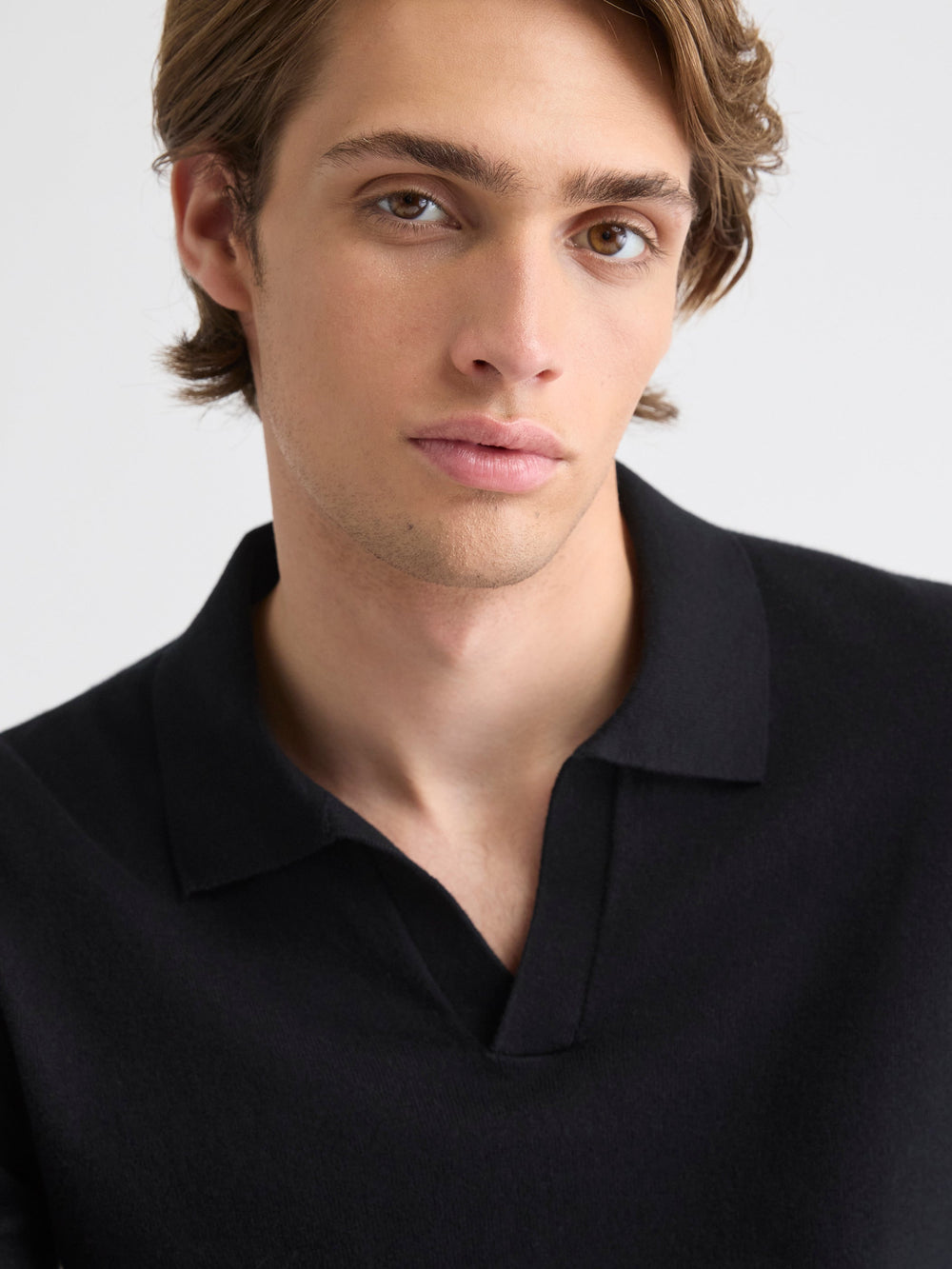 RW&CO Long-Sleeve Sweater with Johnny Collar