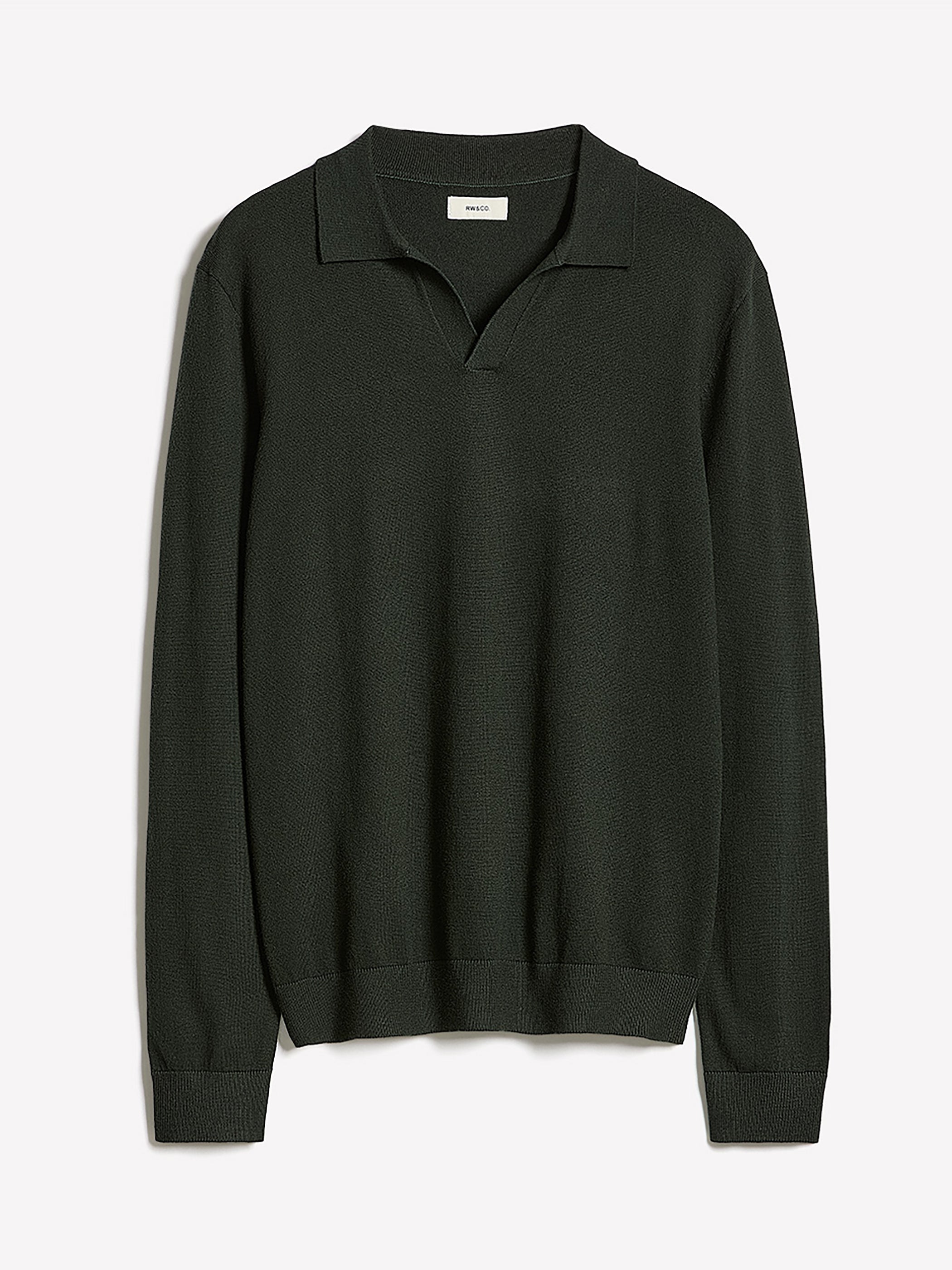 RW&CO Long-Sleeve Sweater with Johnny Collar