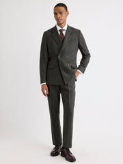 RW&CO Tailored-Fit Double-Breasted Tweed Suit Blazer