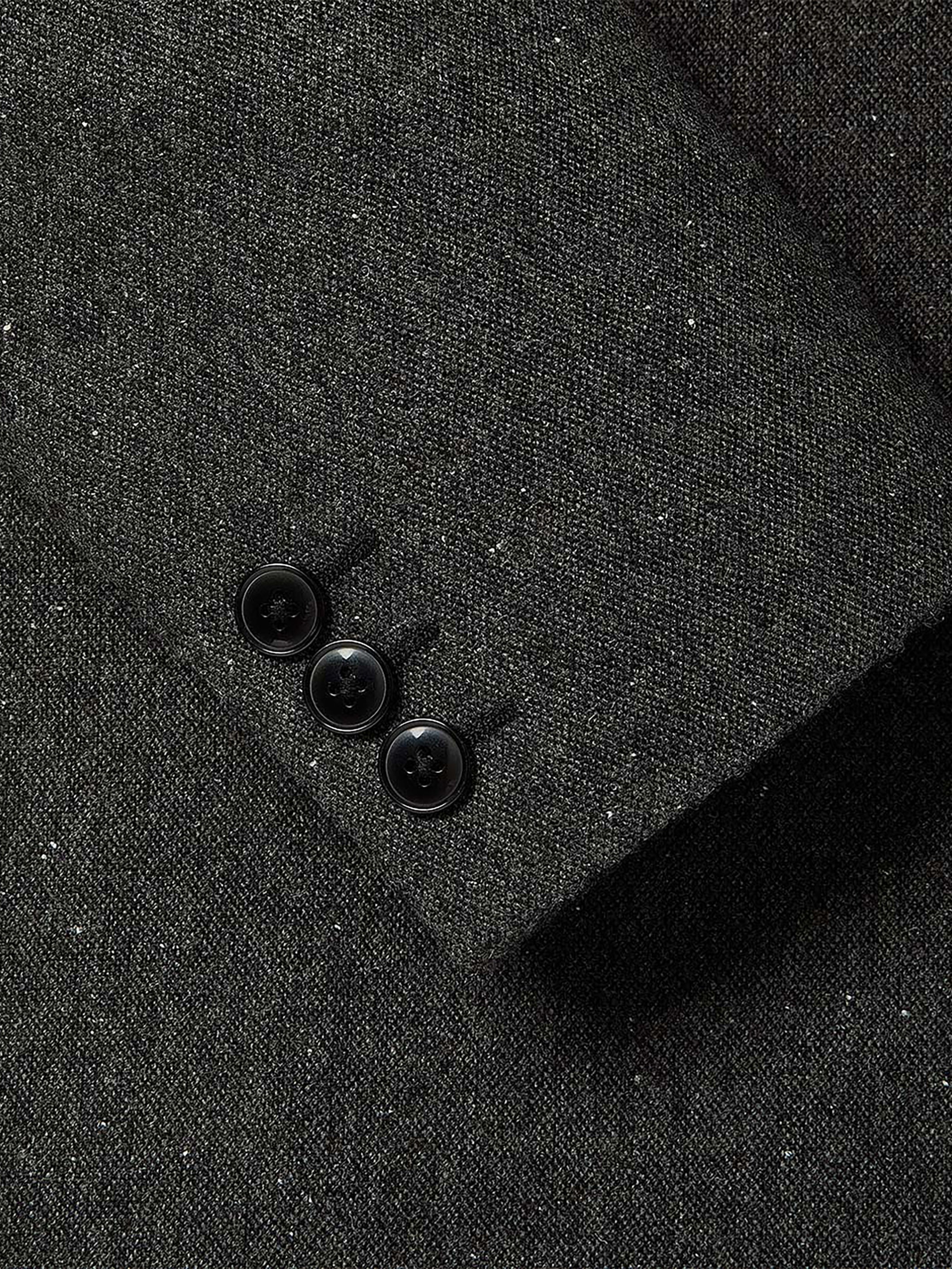 RW&CO Tailored-Fit Double-Breasted Tweed Suit Blazer