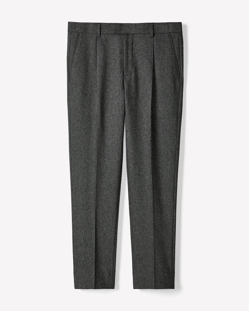 RW&CO Pleated Tapered-Leg Tweed Suit Pant