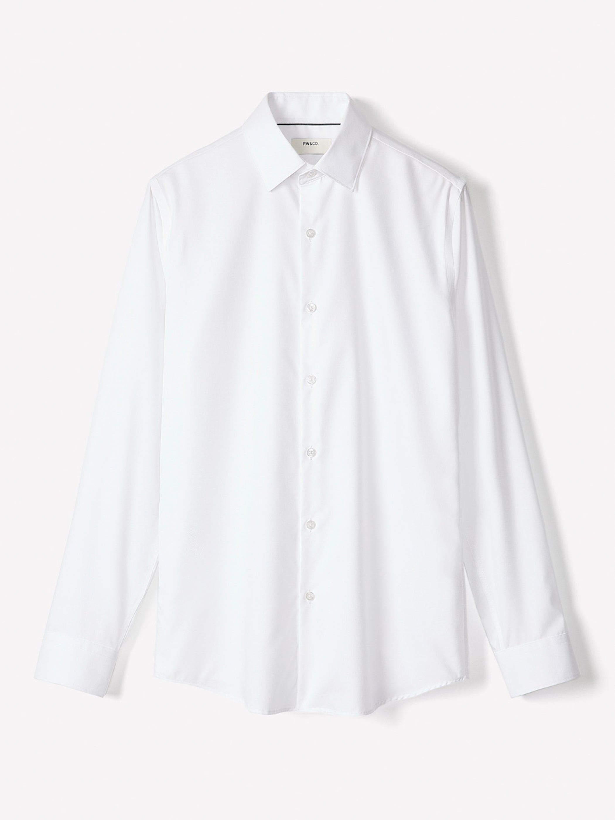 RW&CO Slim Fit Solid Supima (R) Cotton Twill Dress Shirt
