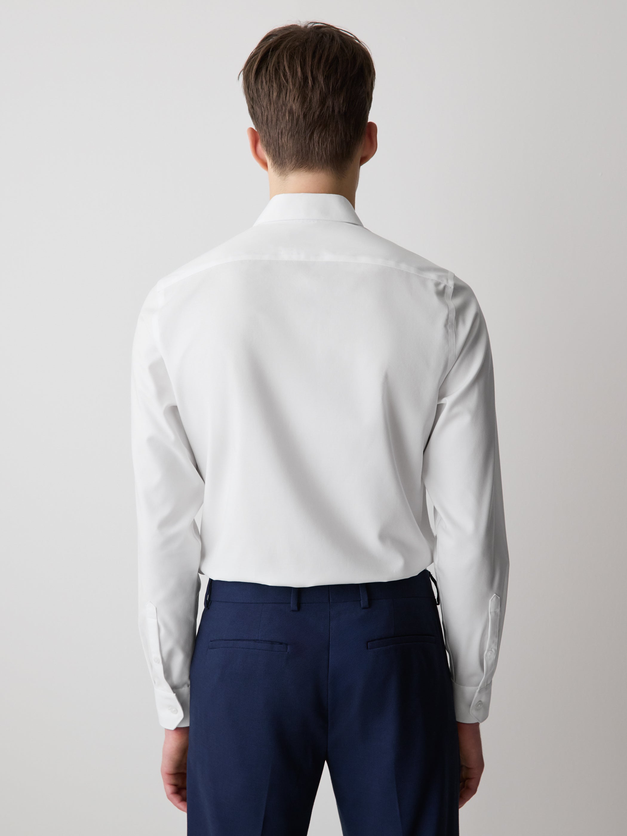 RW&CO Slim Fit Solid Supima (R) Cotton Twill Dress Shirt