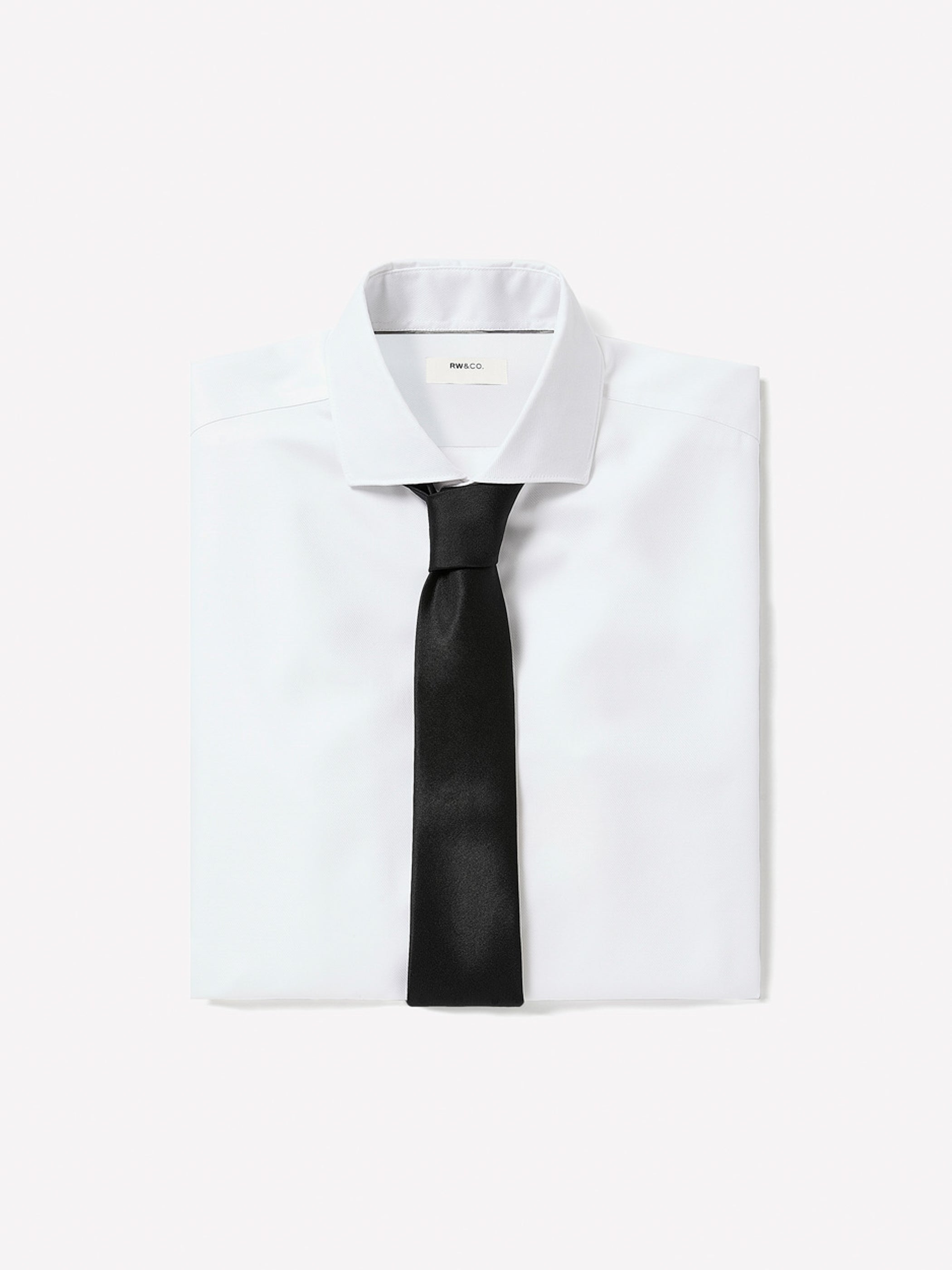 RW&CO Tailored Fit Solid Twill Dress Shirt