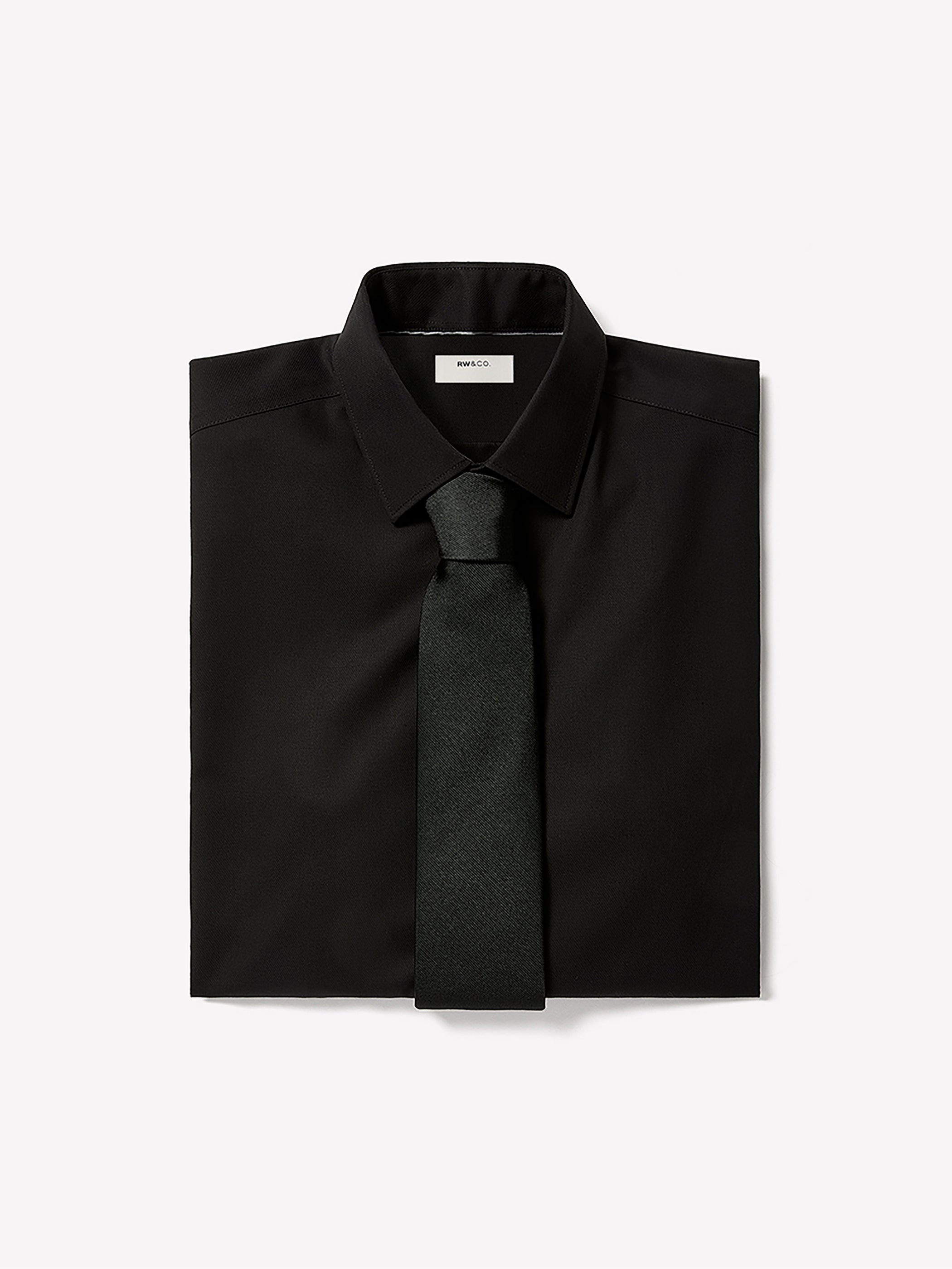 RW&CO Tailored Fit Solid Twill Dress Shirt