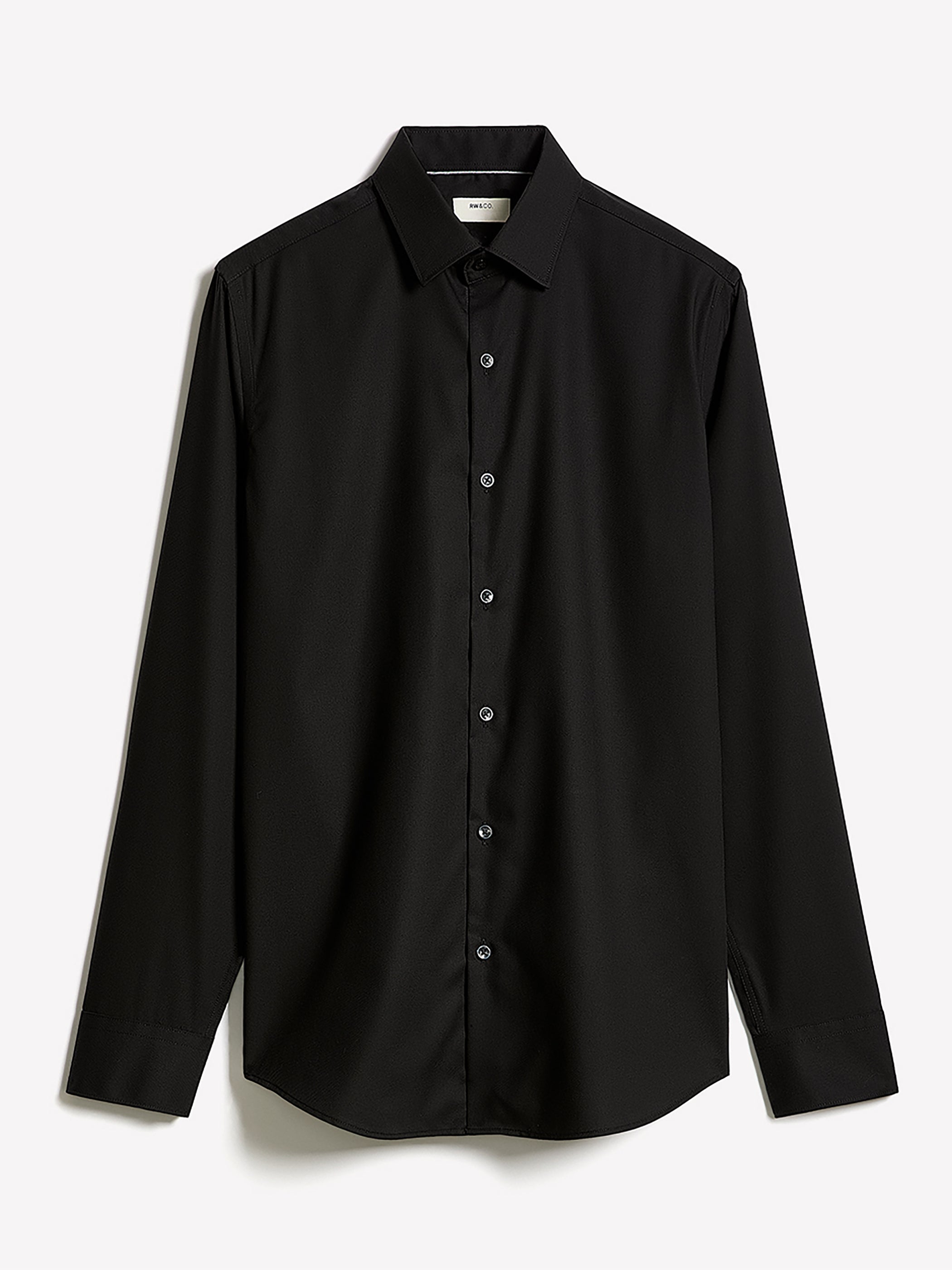 RW&CO Tailored Fit Solid Twill Dress Shirt