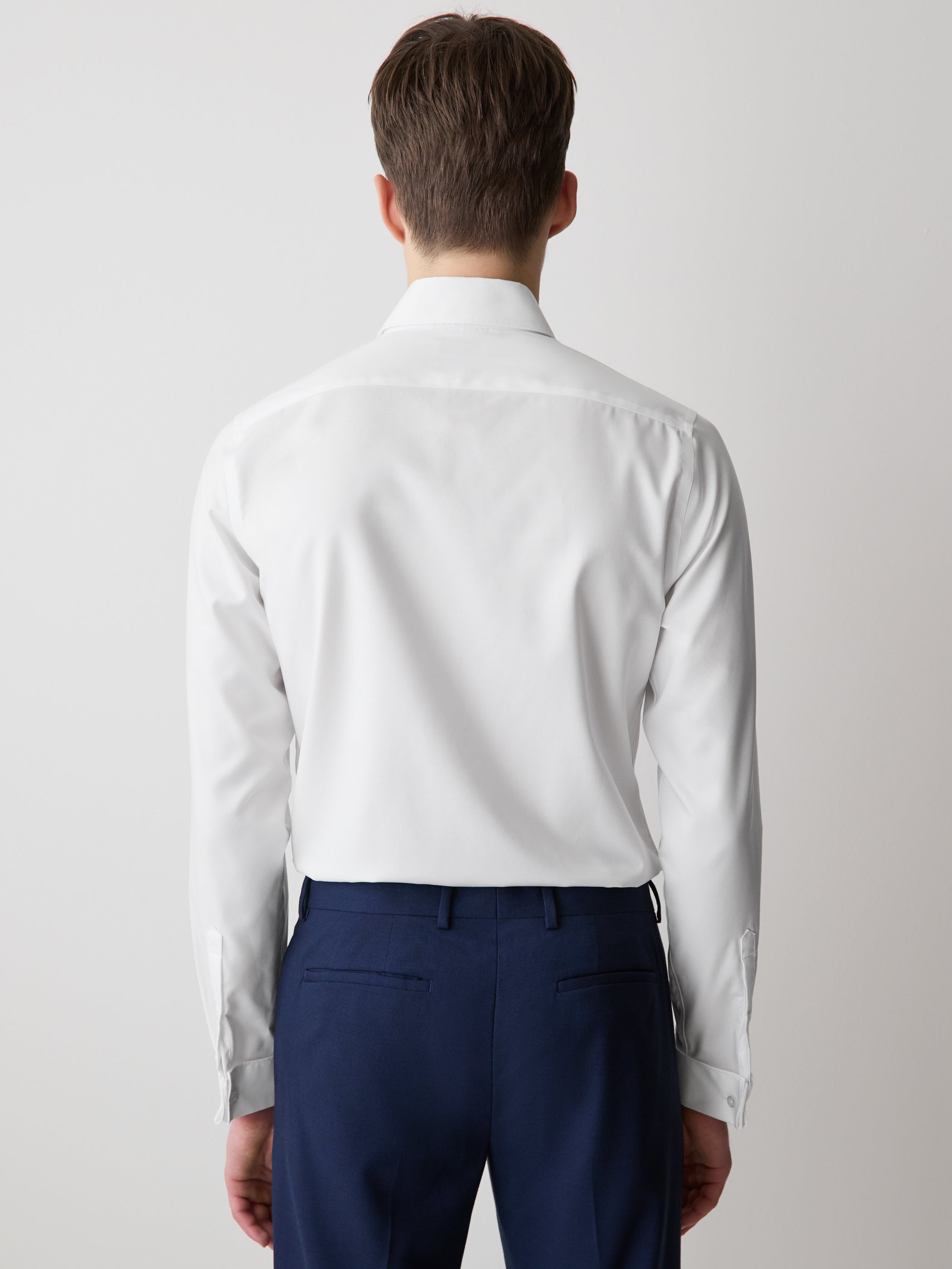 RW&CO Slim Fit White Supima (R) Twill Dress Shirt