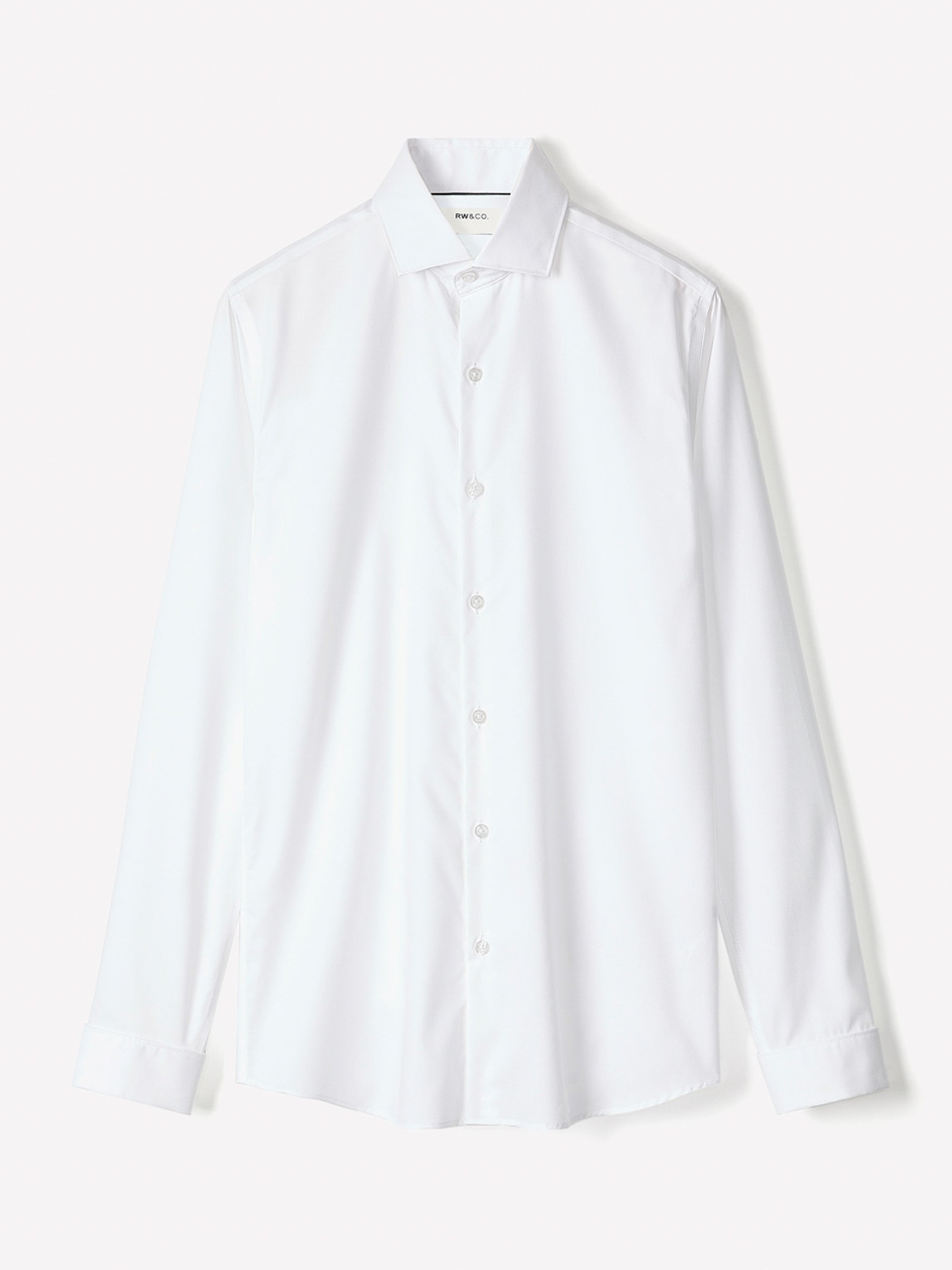 RW&CO Slim Fit White Supima (R) Twill Dress Shirt
