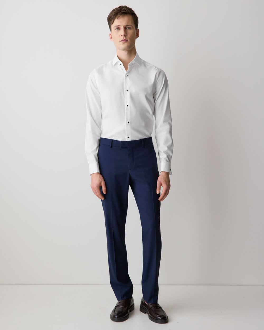 RW&CO Supima (R) Cotton Slim Fit Tuxedo Shirt with French Cuffs