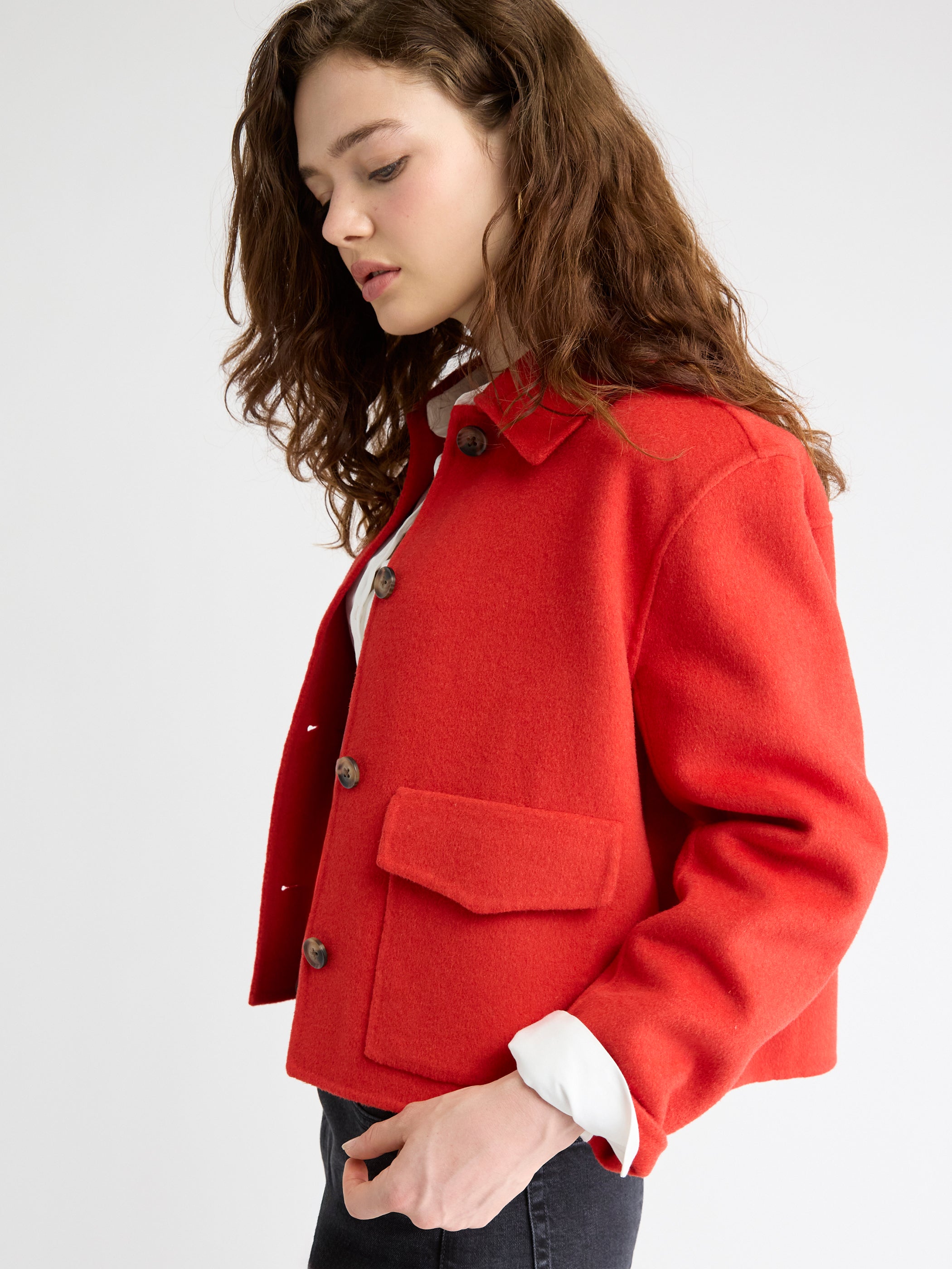 RW&CO Wool-Blend Double-Face Worker Jacket