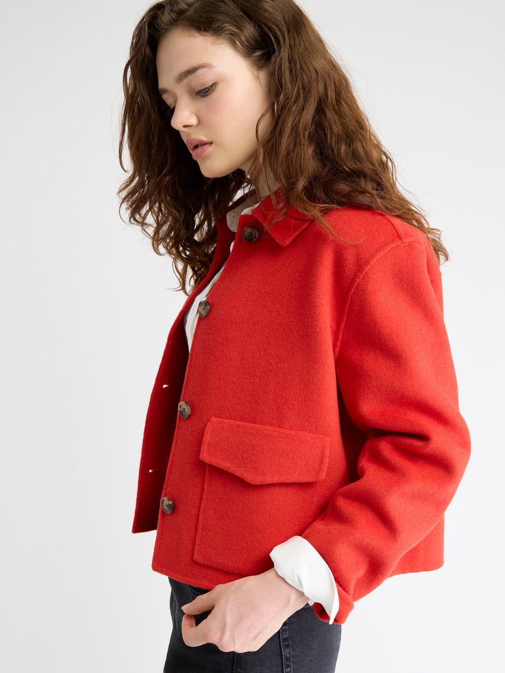 RW&CO Wool-Blend Double-Face Worker Jacket