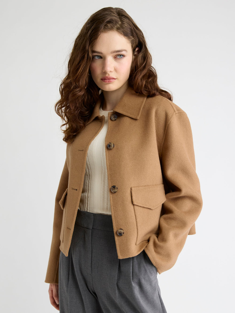 RW&CO Wool-Blend Double-Face Worker Jacket
