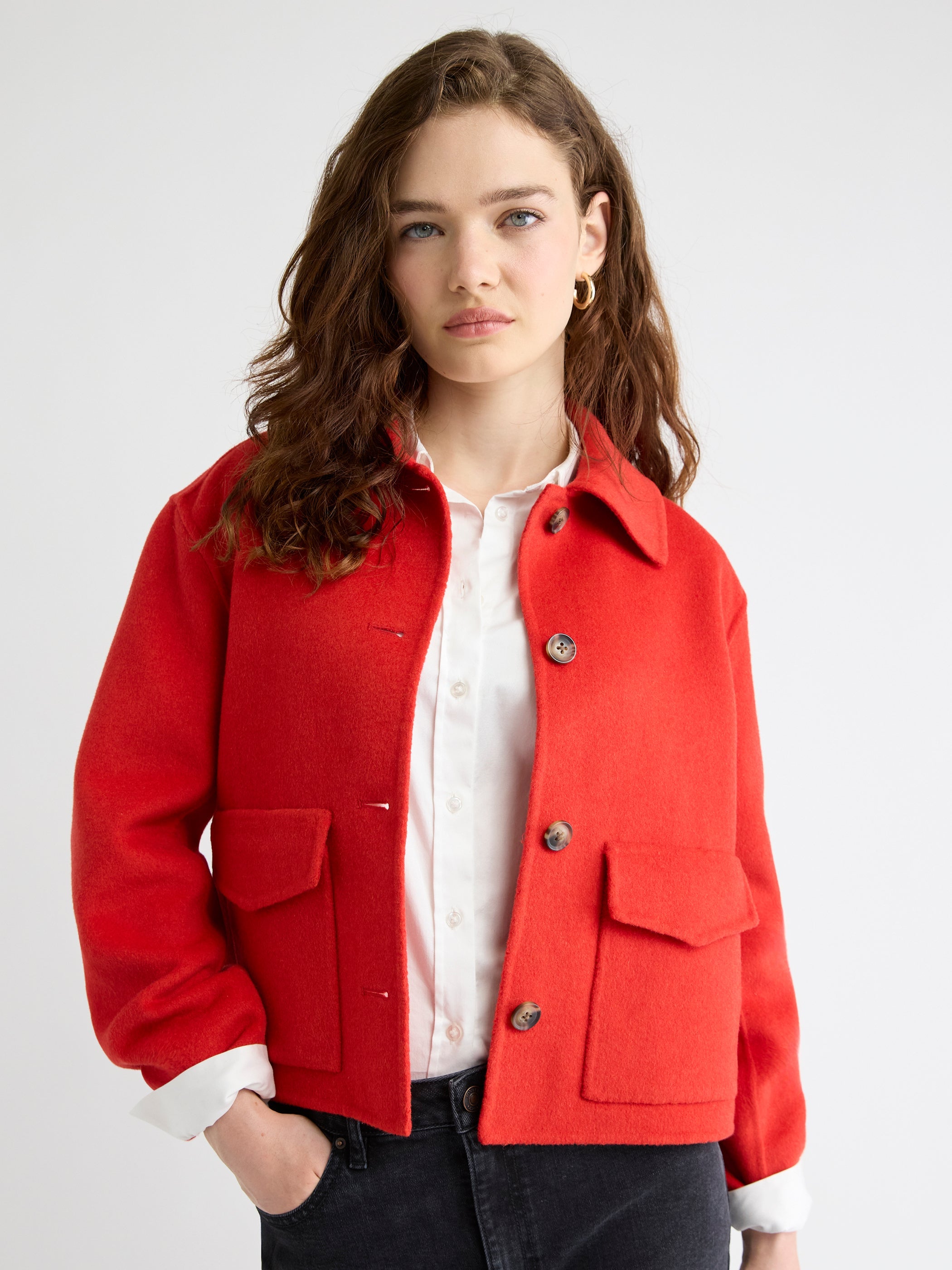 RW&CO Wool-Blend Double-Face Worker Jacket