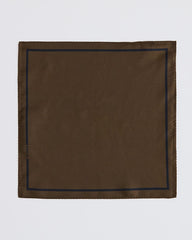 RW&CO Solid Brown Handkerchief with Logo