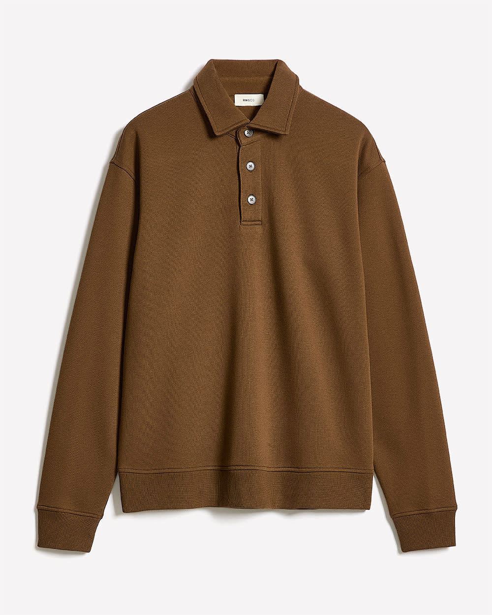 RW&CO Fleece Long-Sleeve Polo