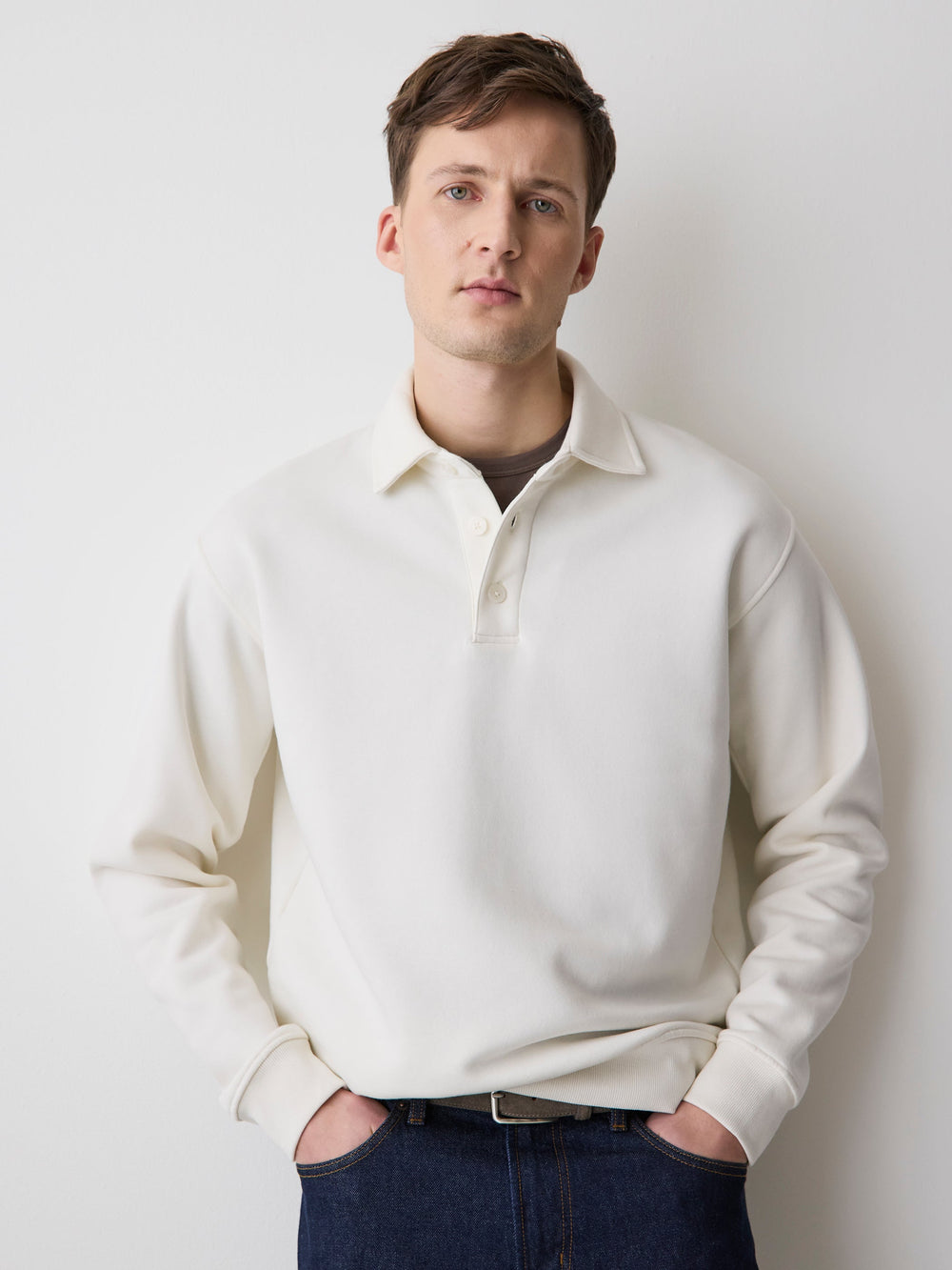 RW&CO Fleece Long-Sleeve Polo
