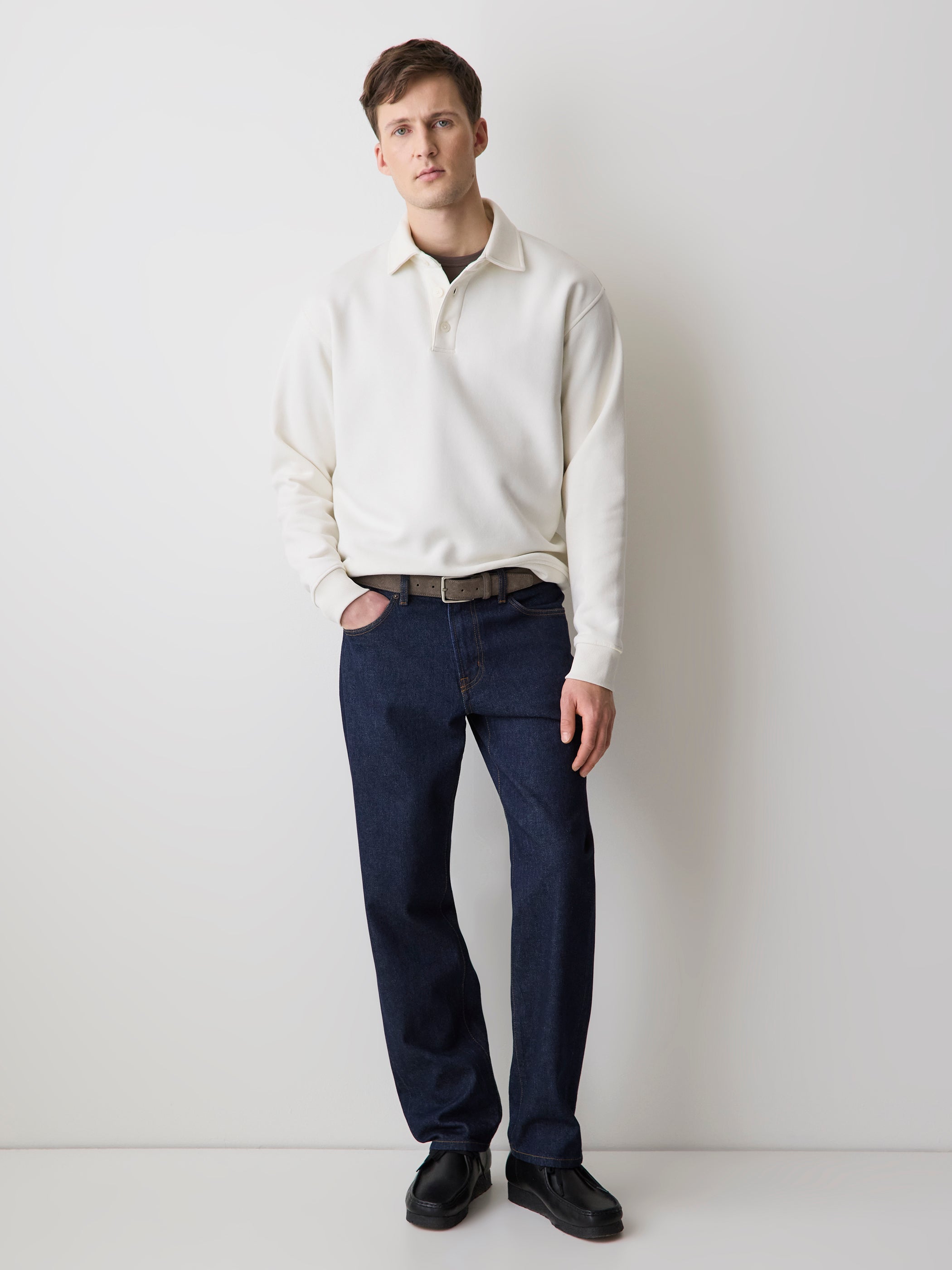 RW&CO Fleece Long-Sleeve Polo