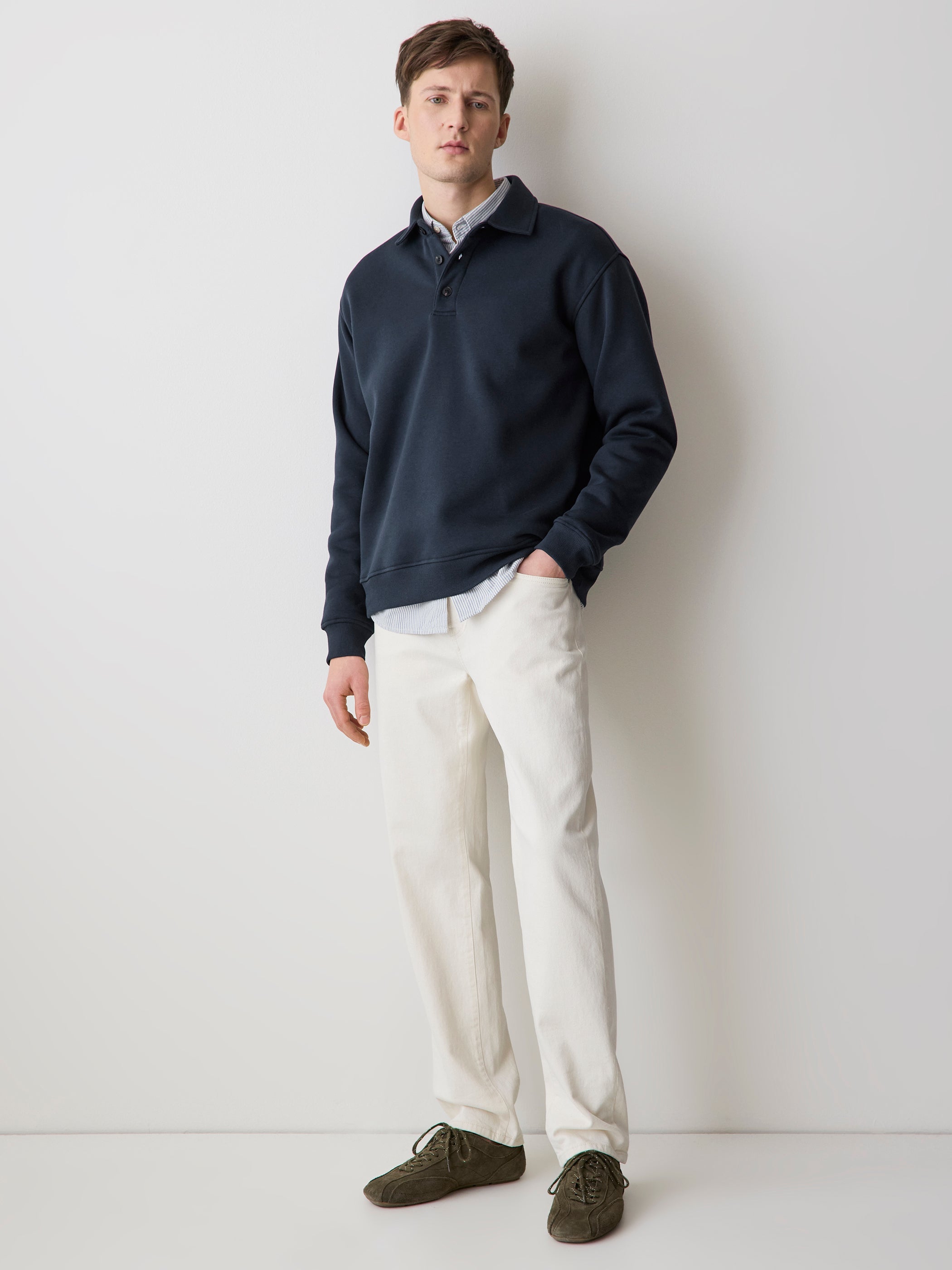 RW&CO Fleece Long-Sleeve Polo