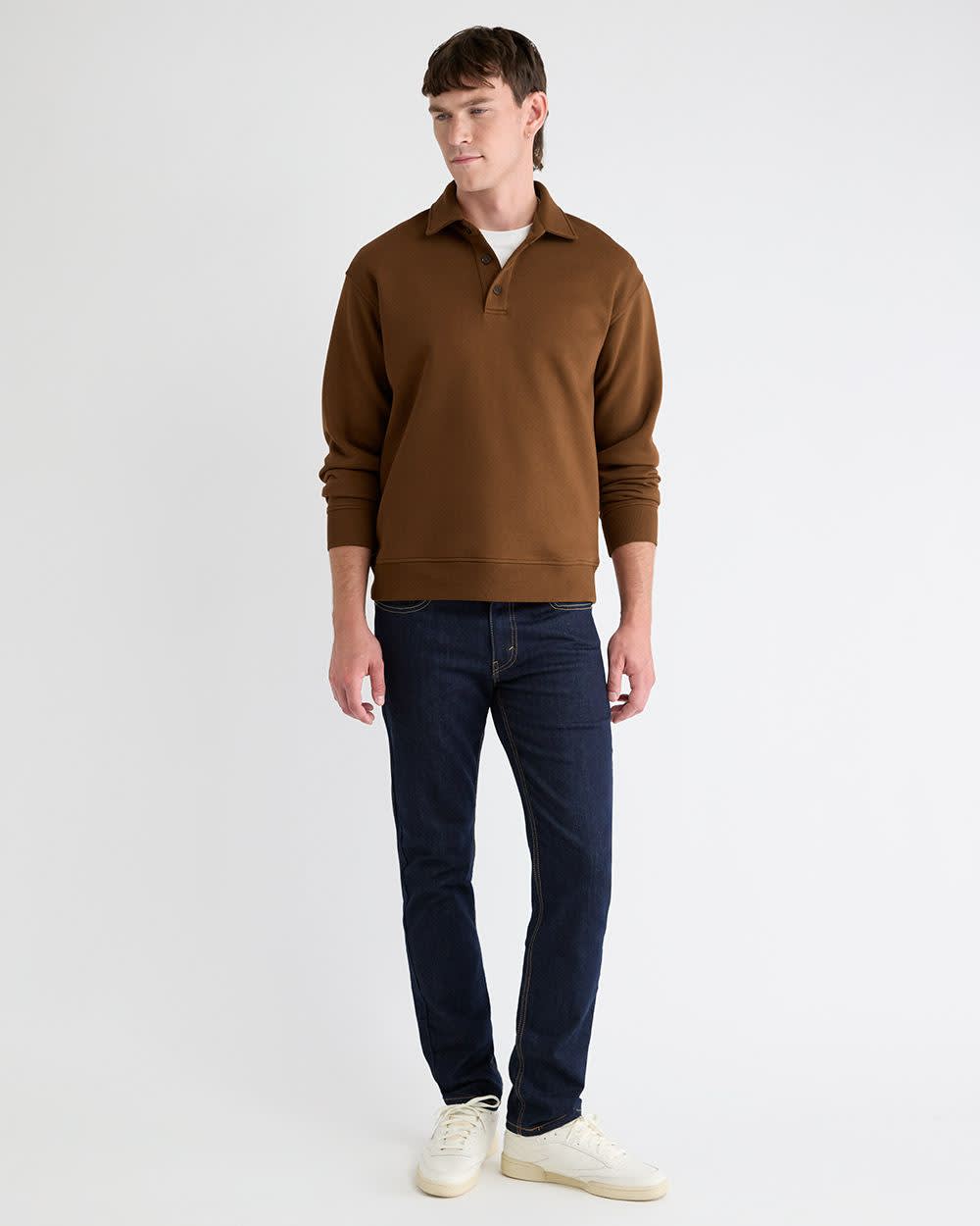 RW&CO Fleece Long-Sleeve Polo