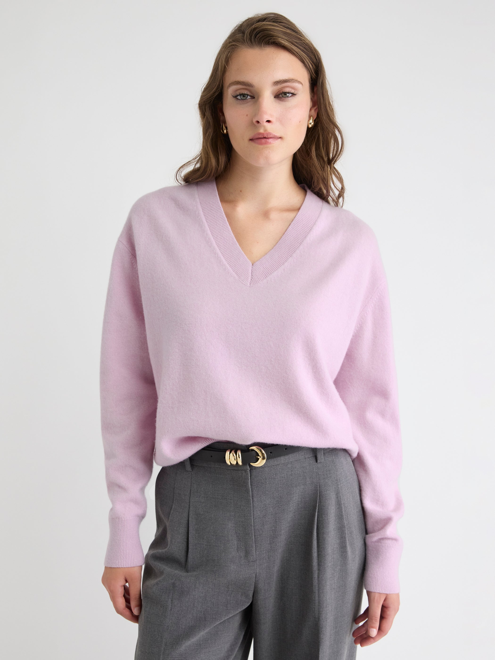 RW&CO Merino Wool V-Neck Drop Shoulder Sweater