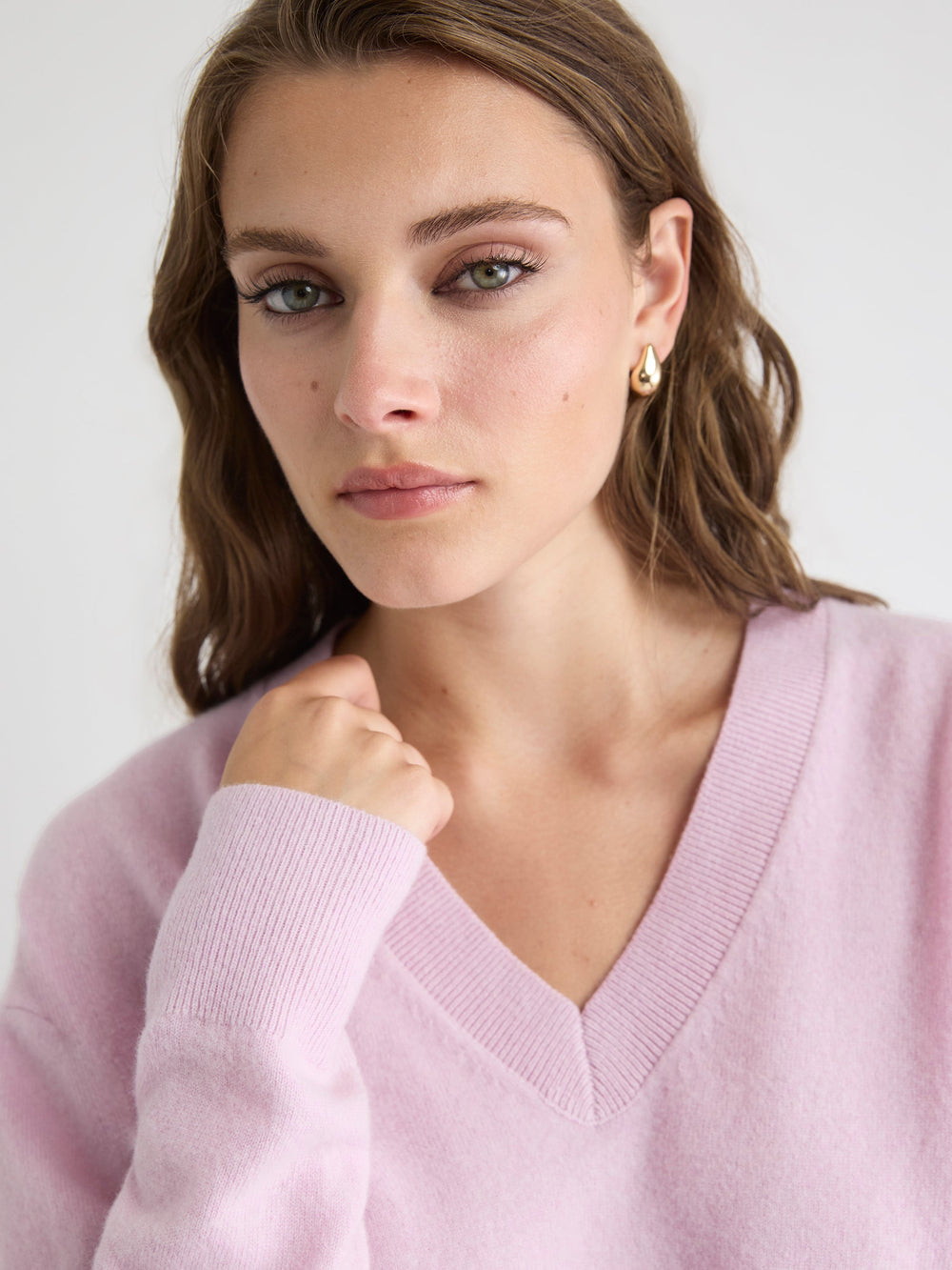 RW&CO Merino Wool V-Neck Drop Shoulder Sweater