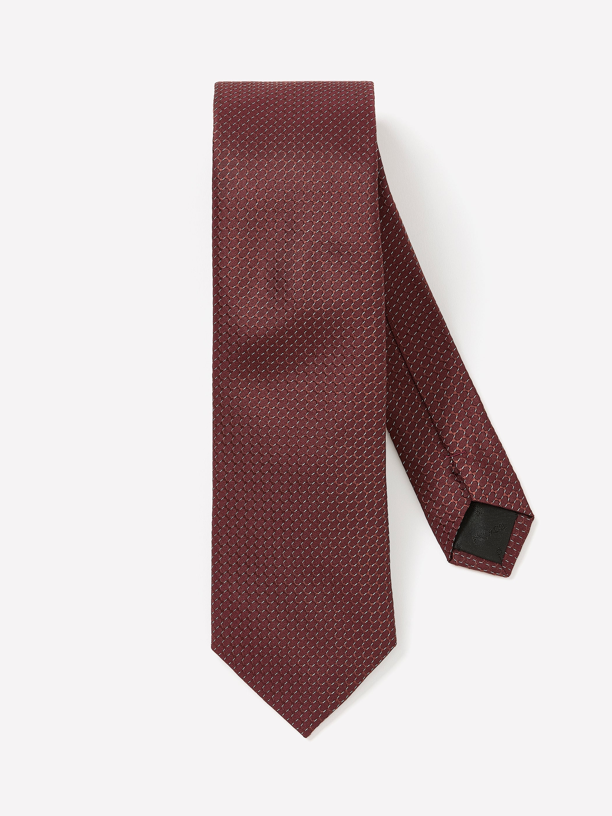 RW&CO Blue Regular Tie with Geometric Pattern