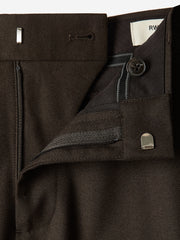 RW&CO Slim Fit Dark Brown Brushed Twill Pant
