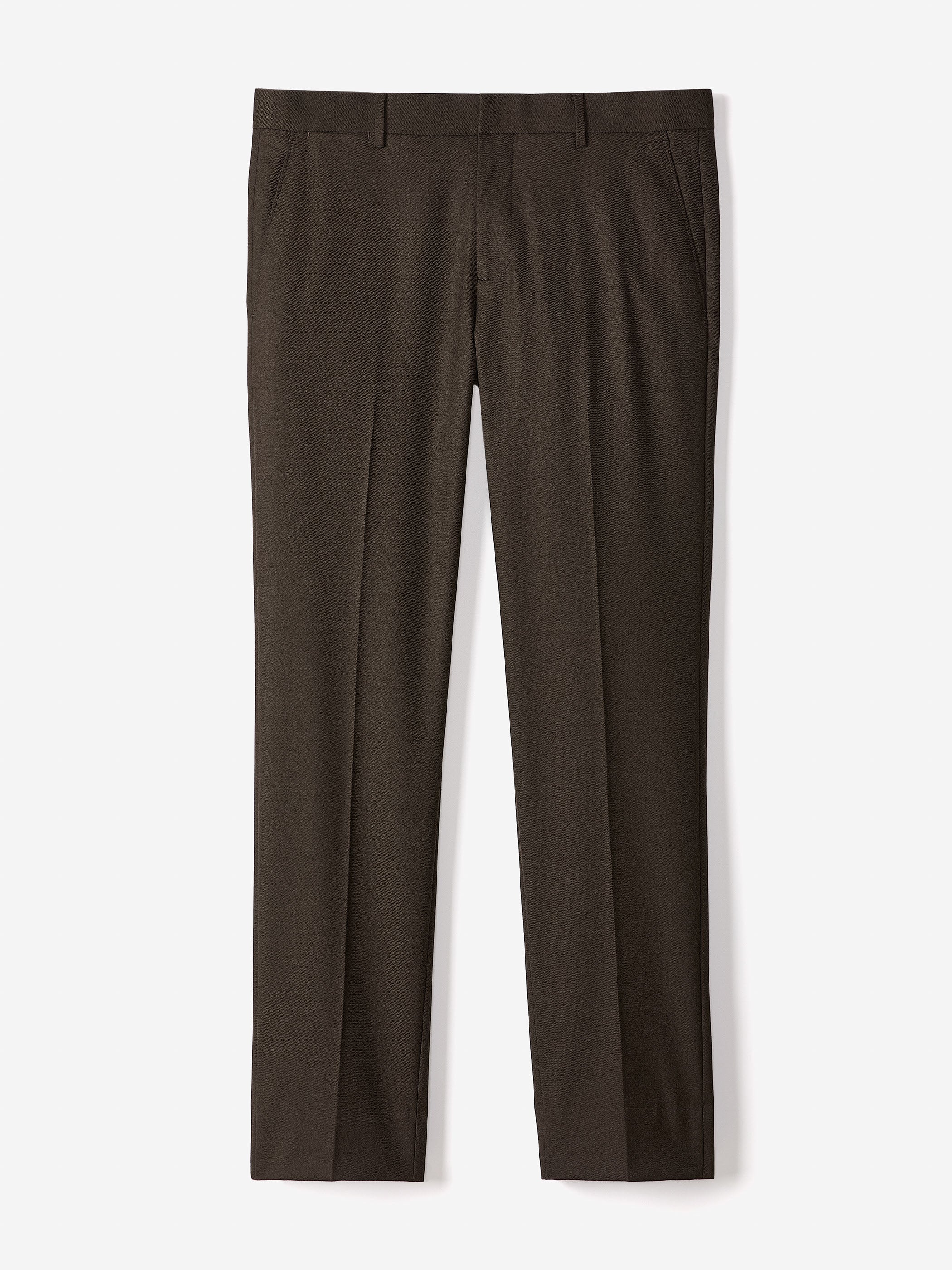 RW&CO Slim Fit Dark Brown Brushed Twill Pant