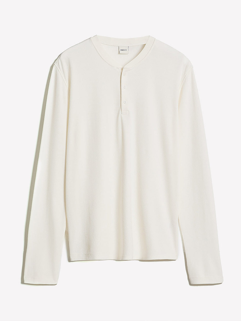 RW&CO Long-Sleeve Henley Waffled Tee
