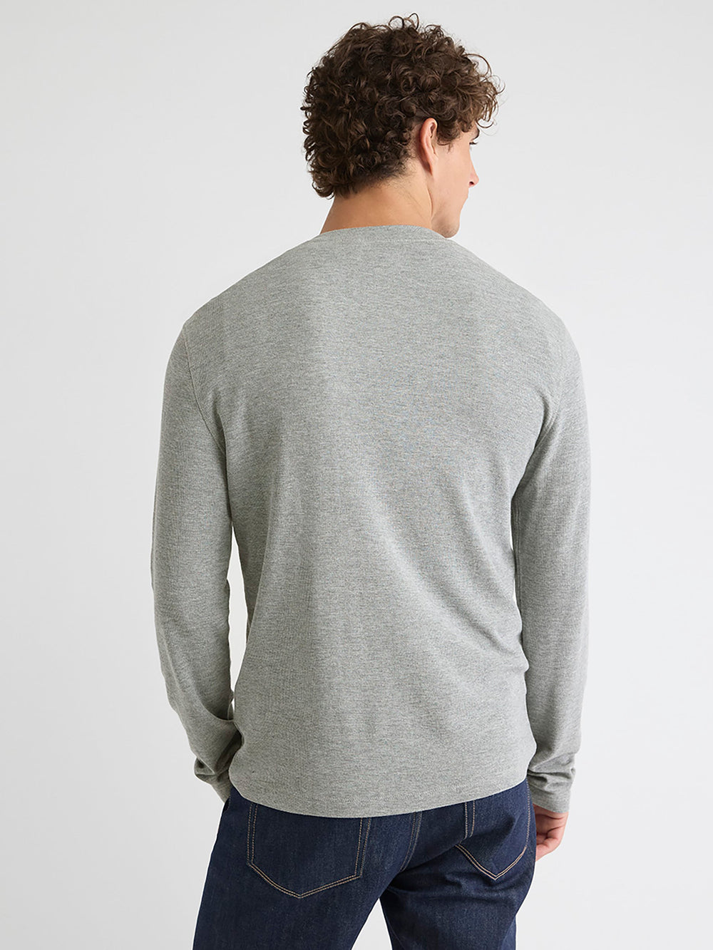 RW&CO Long-Sleeve Henley Waffled Tee