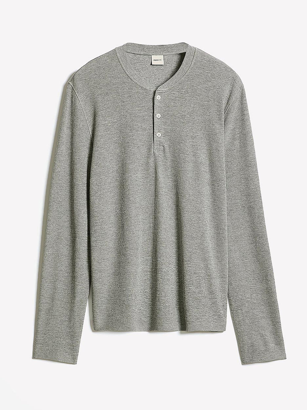 RW&CO Long-Sleeve Henley Waffled Tee