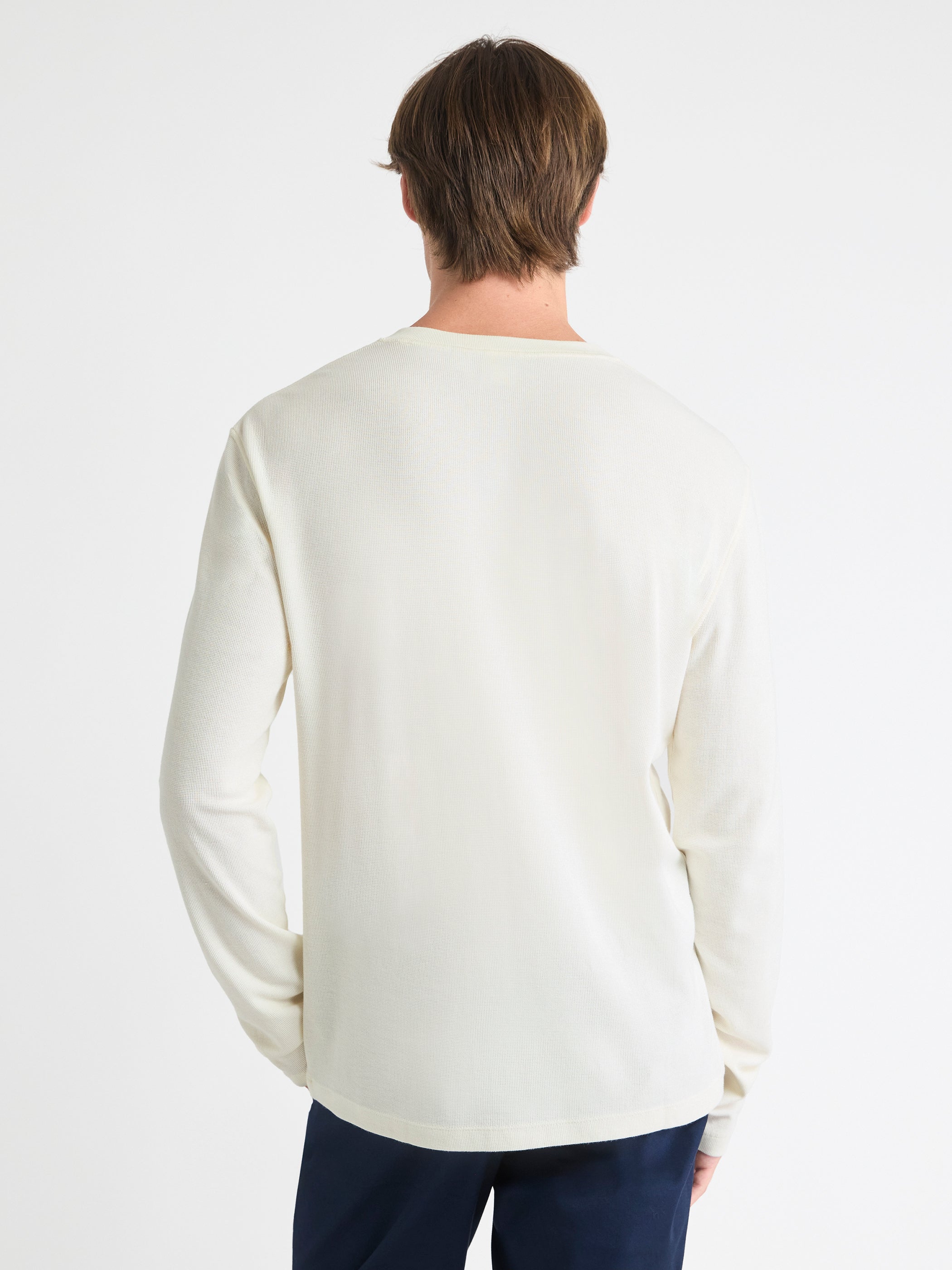 RW&CO Long-Sleeve Henley Waffled Tee