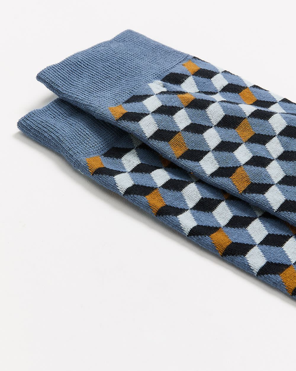 RW&CO Socks with Square Geometric Pattern