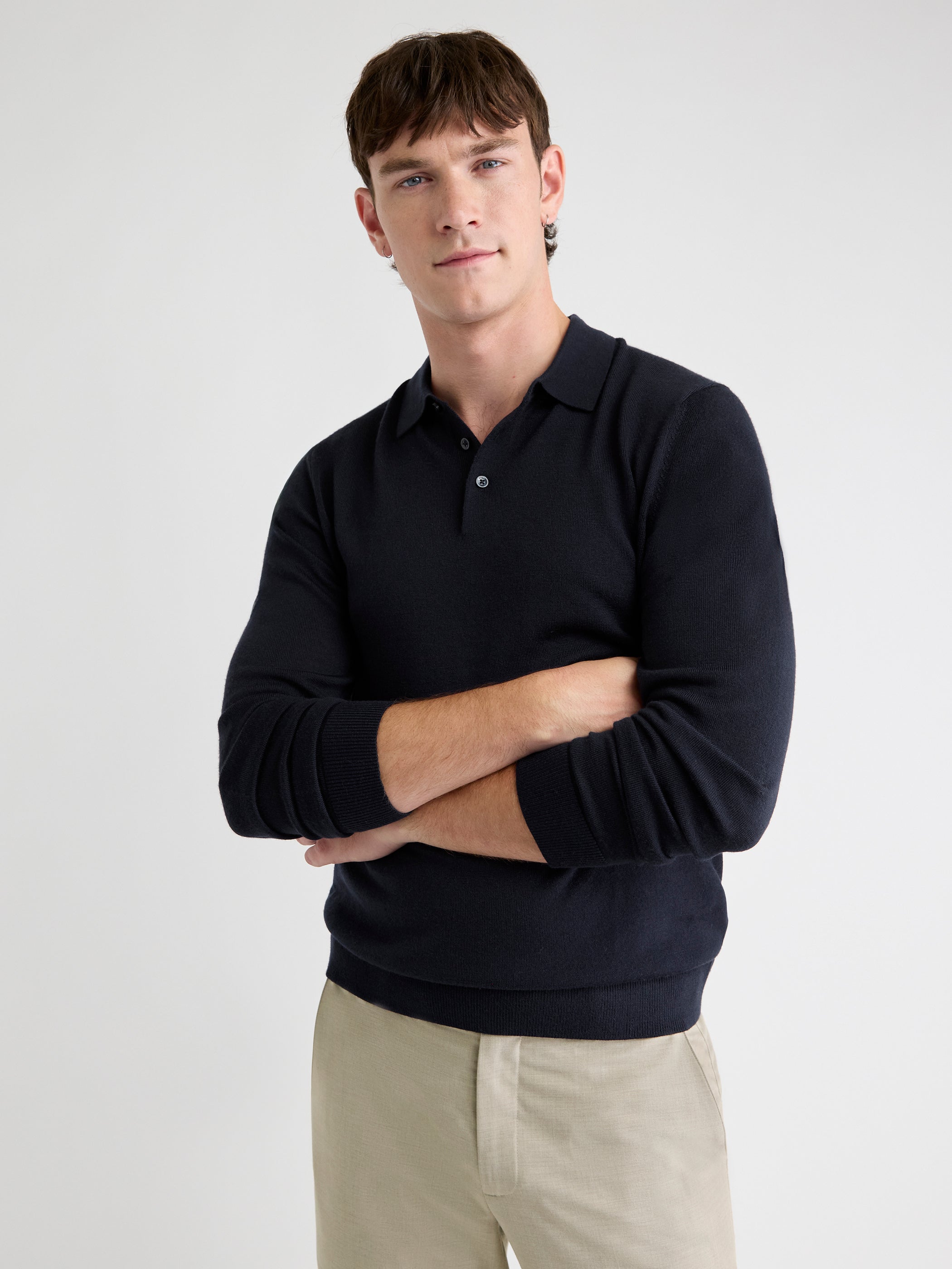 RW&CO Merino Wool Polo Sweater