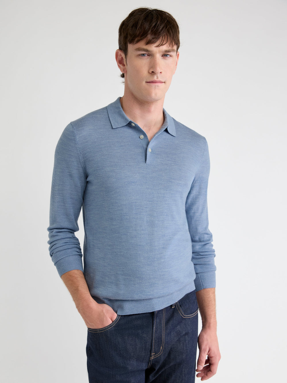 RW&CO Merino Wool Polo Sweater