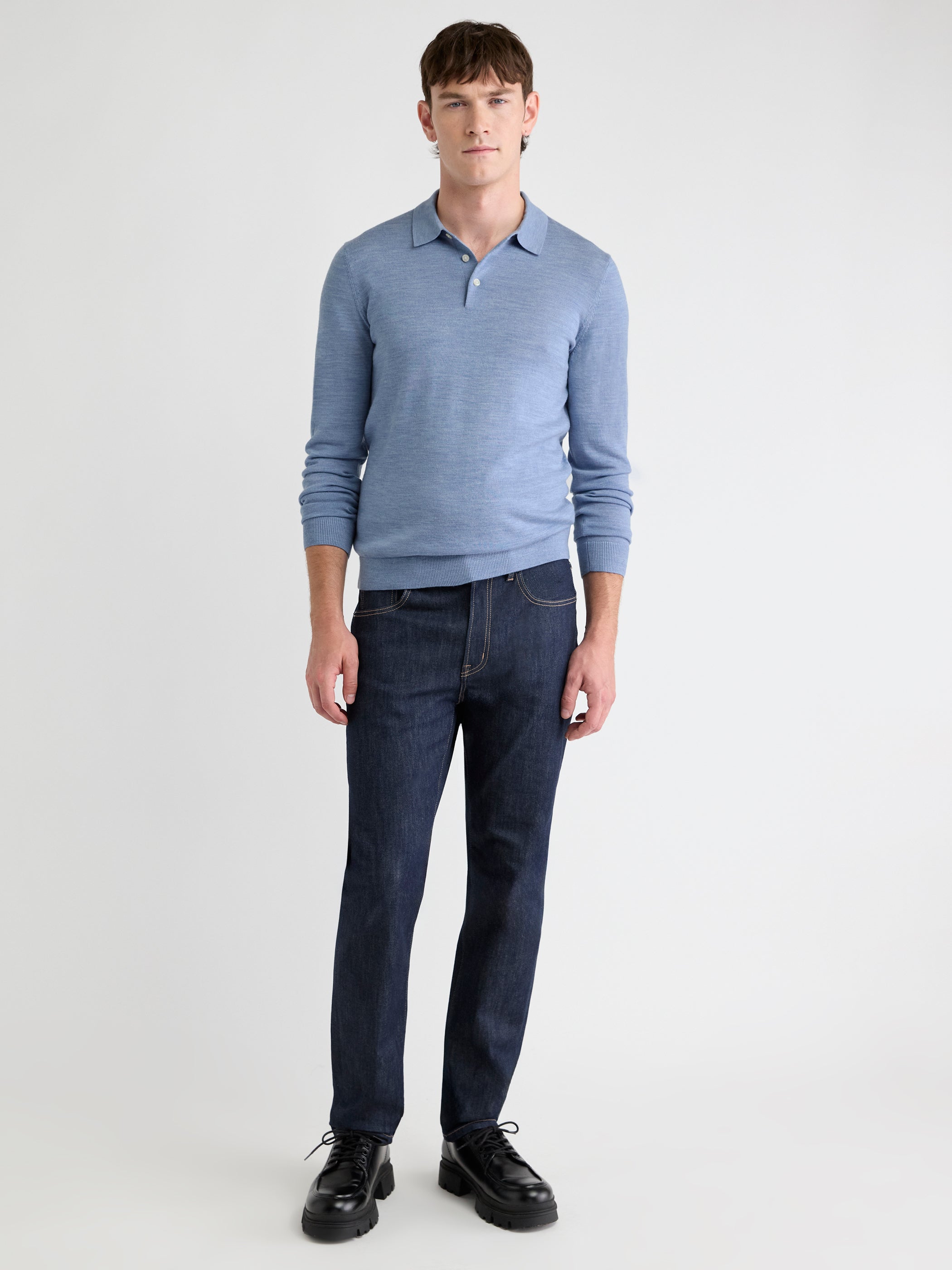 RW&CO Merino Wool Polo Sweater