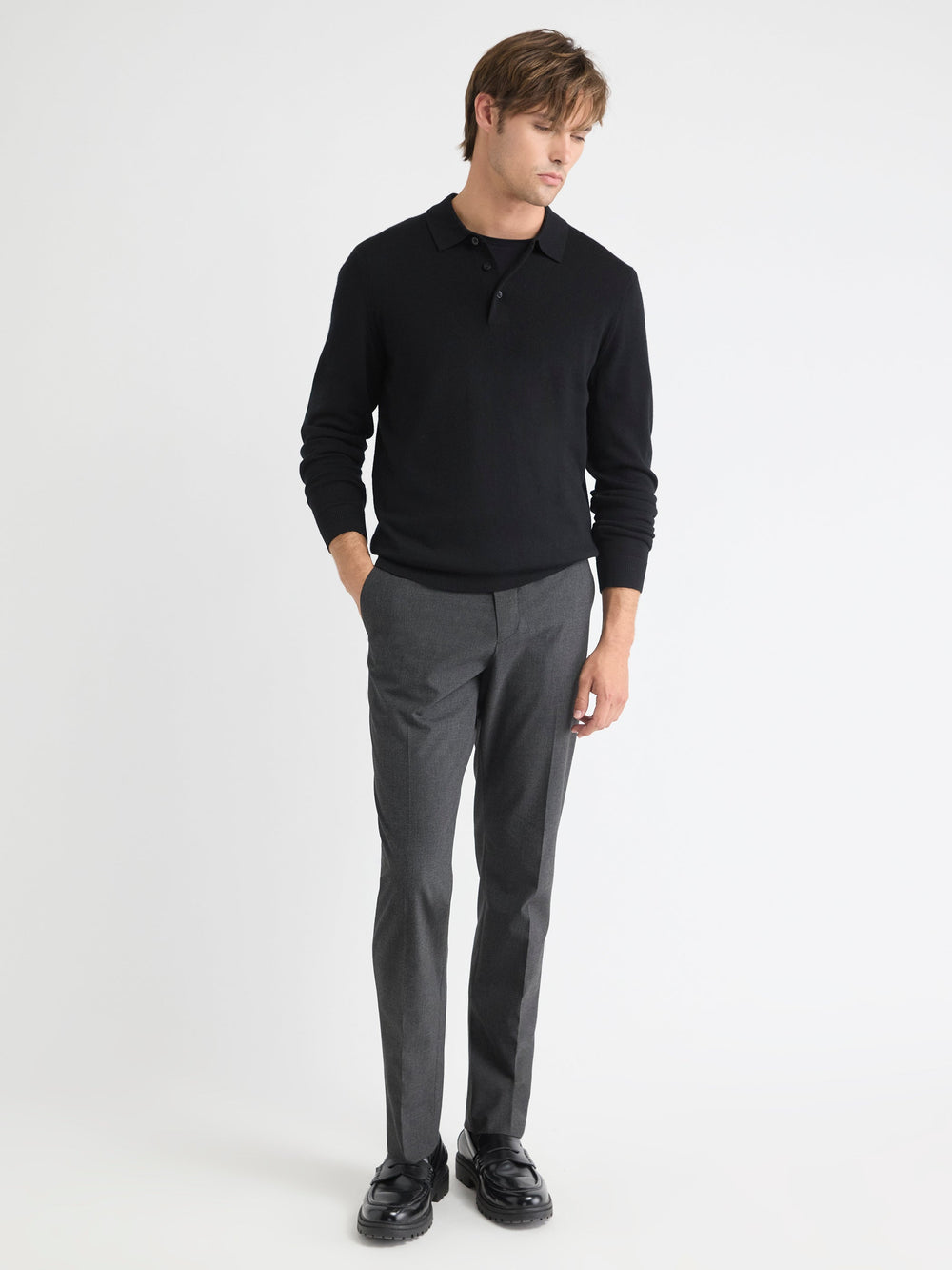 RW&CO Merino Wool Polo Sweater