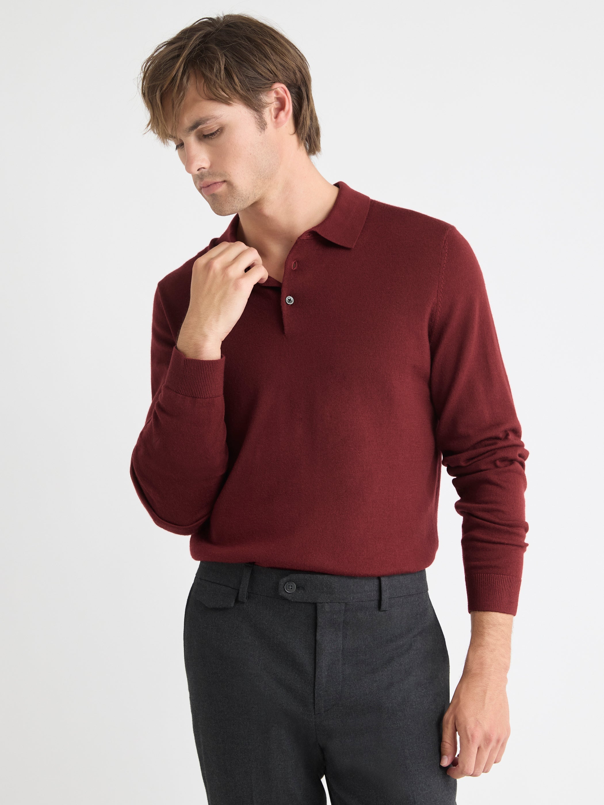 RW&CO Merino Wool Polo Sweater