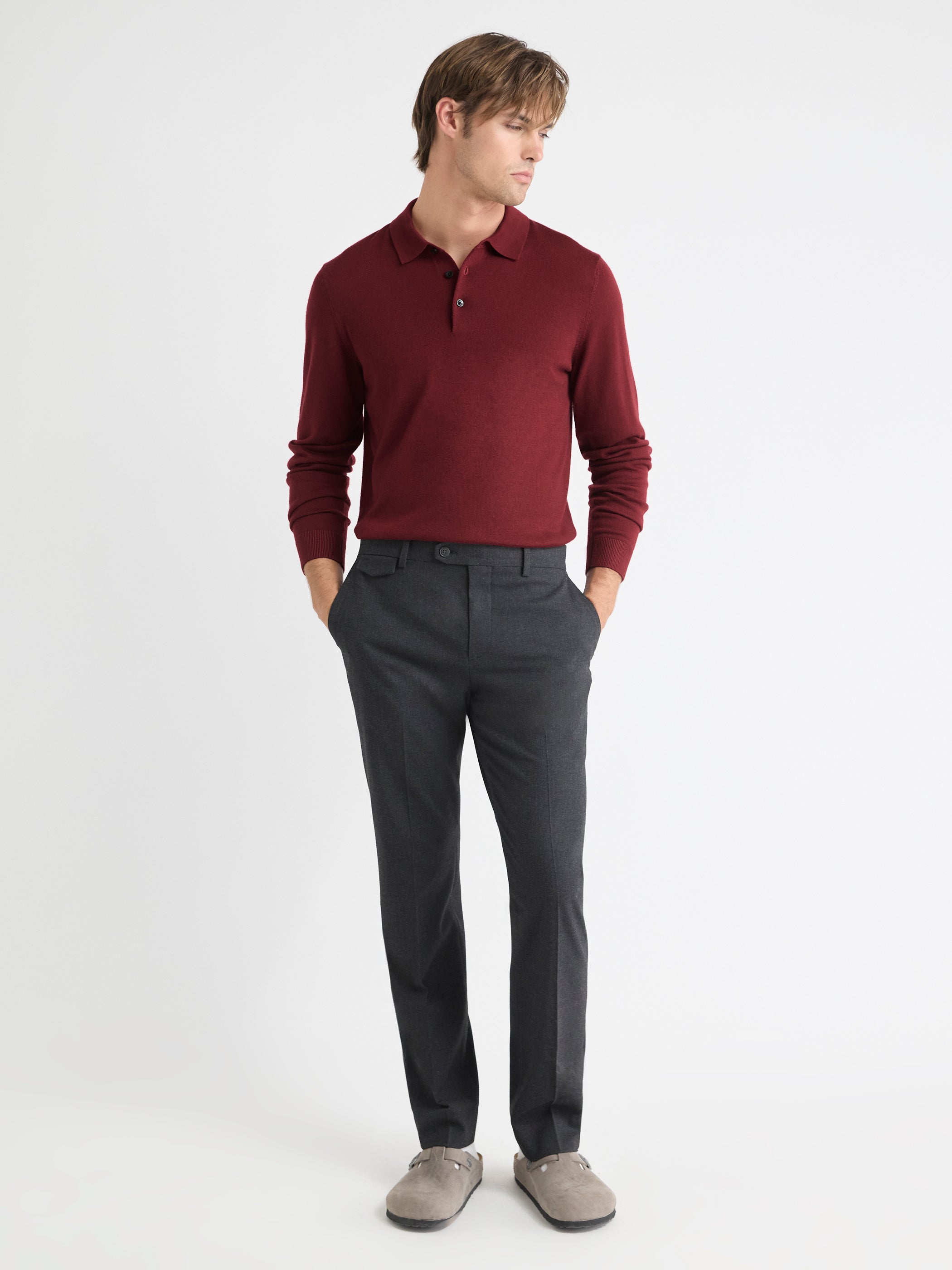 RW&CO Merino Wool Polo Sweater