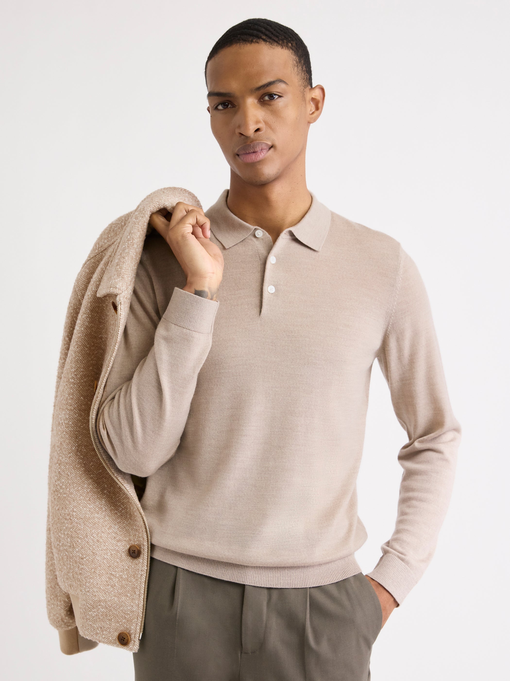 RW&CO Merino Wool Polo Sweater