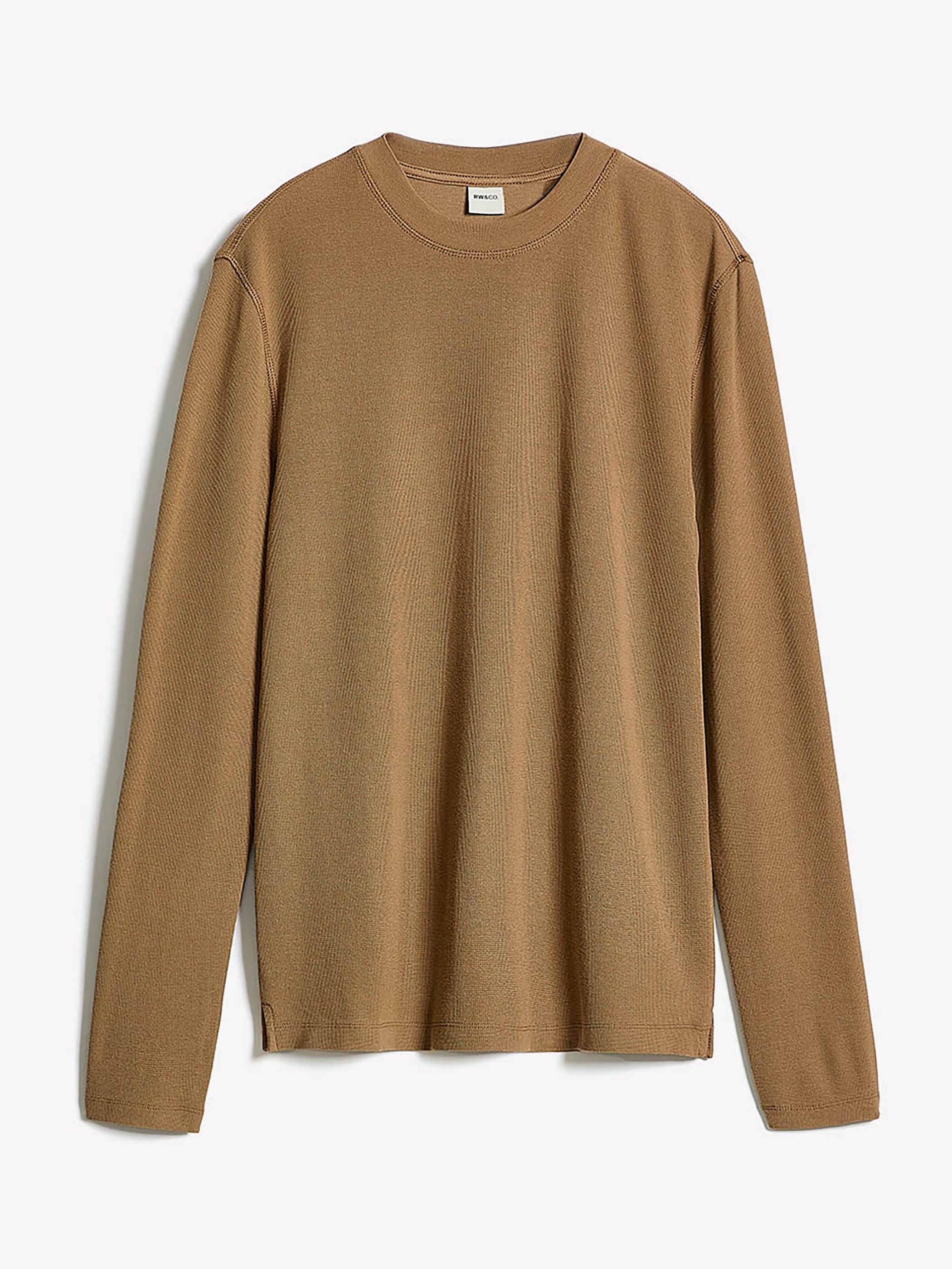 RW&CO Long-Sleeve Crew-Neck Waffled Tee