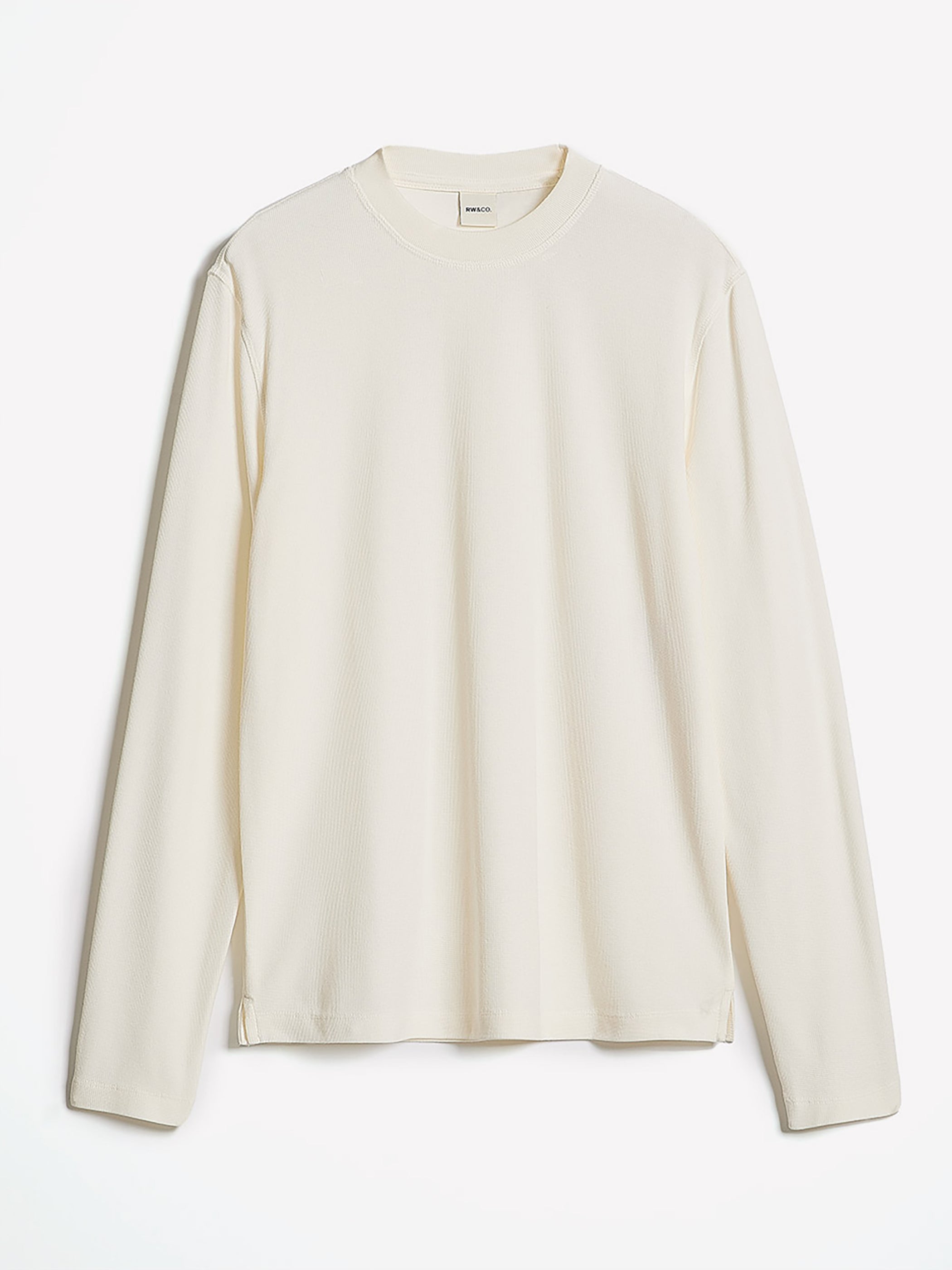 RW&CO Long-Sleeve Crew-Neck Waffled Tee